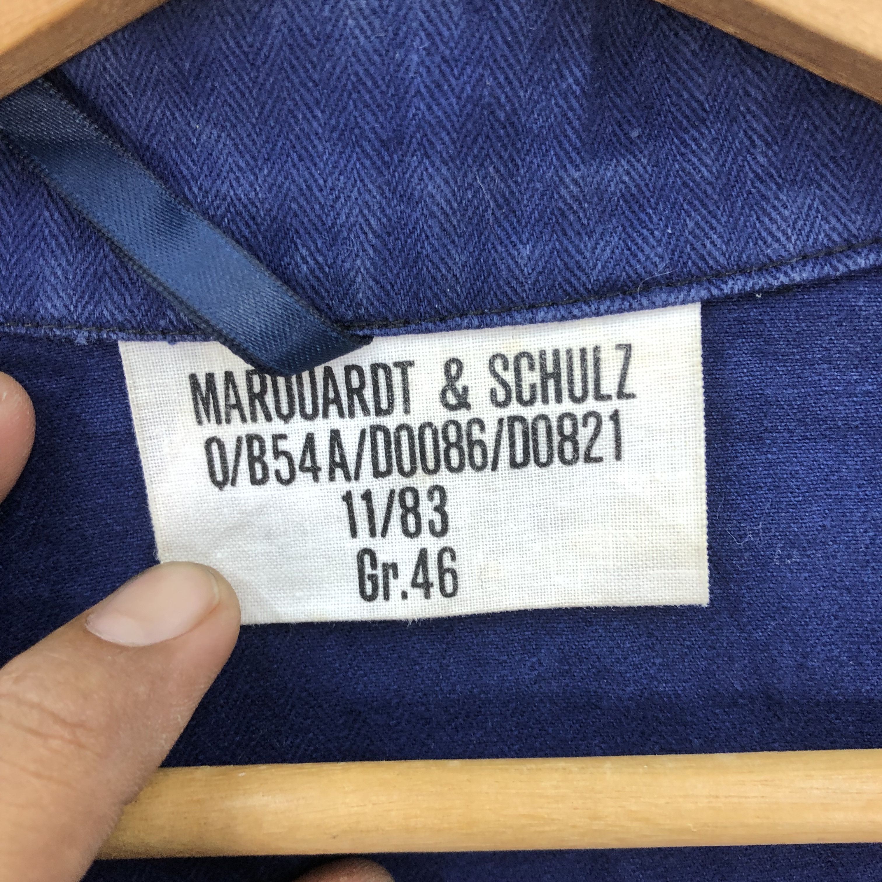 Japanese Brand × Vintage Vintage Marquardt & Schulz Long Coat Work Wear Army Jacket Size US M / EU 48-50 / 2 - 6 Thumbnail