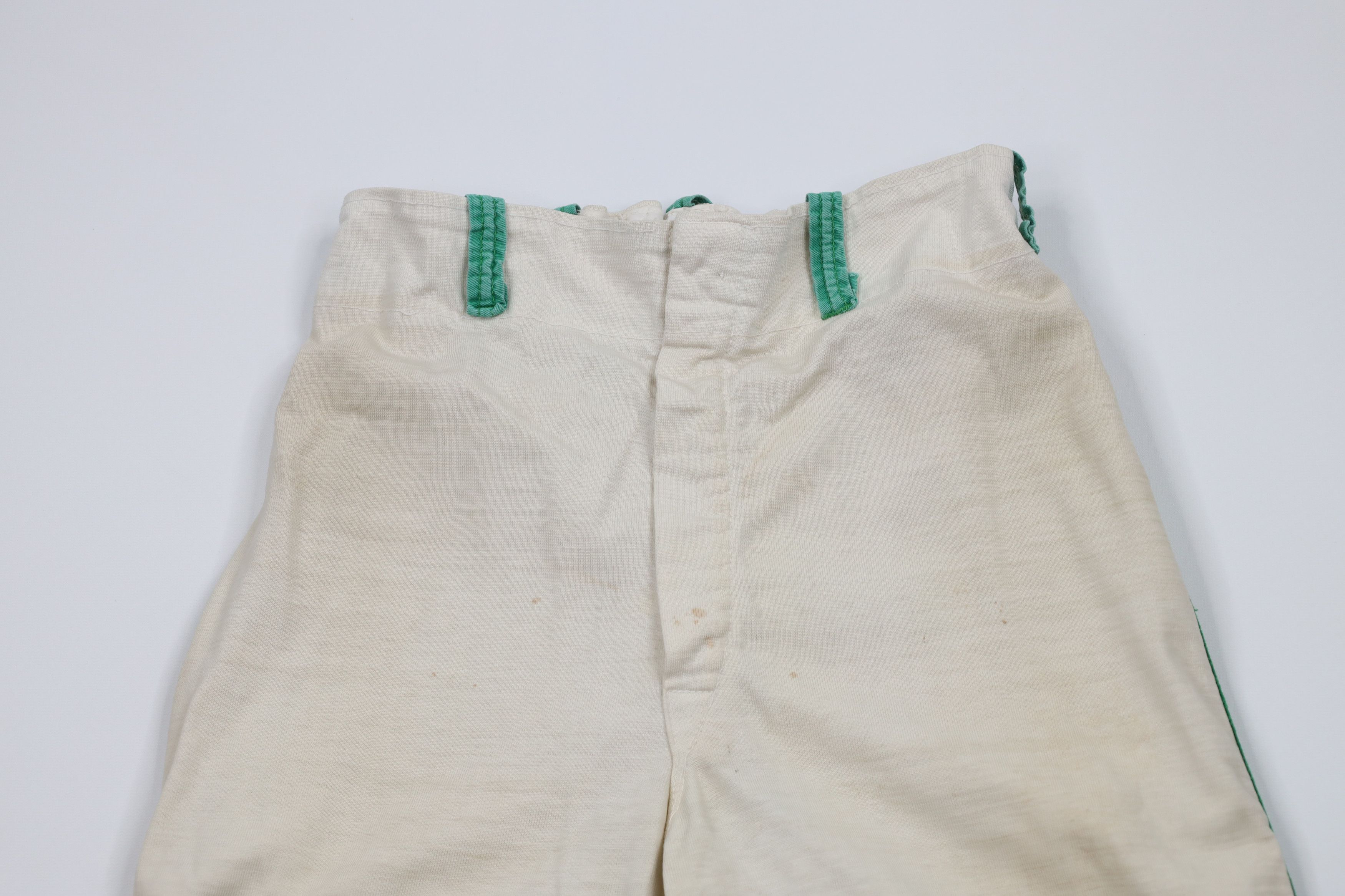 Vintage Vintage 40s 50s Baseball Uniform Pants White Green USA Size US 34 / EU 50 - 2 Thumbnail