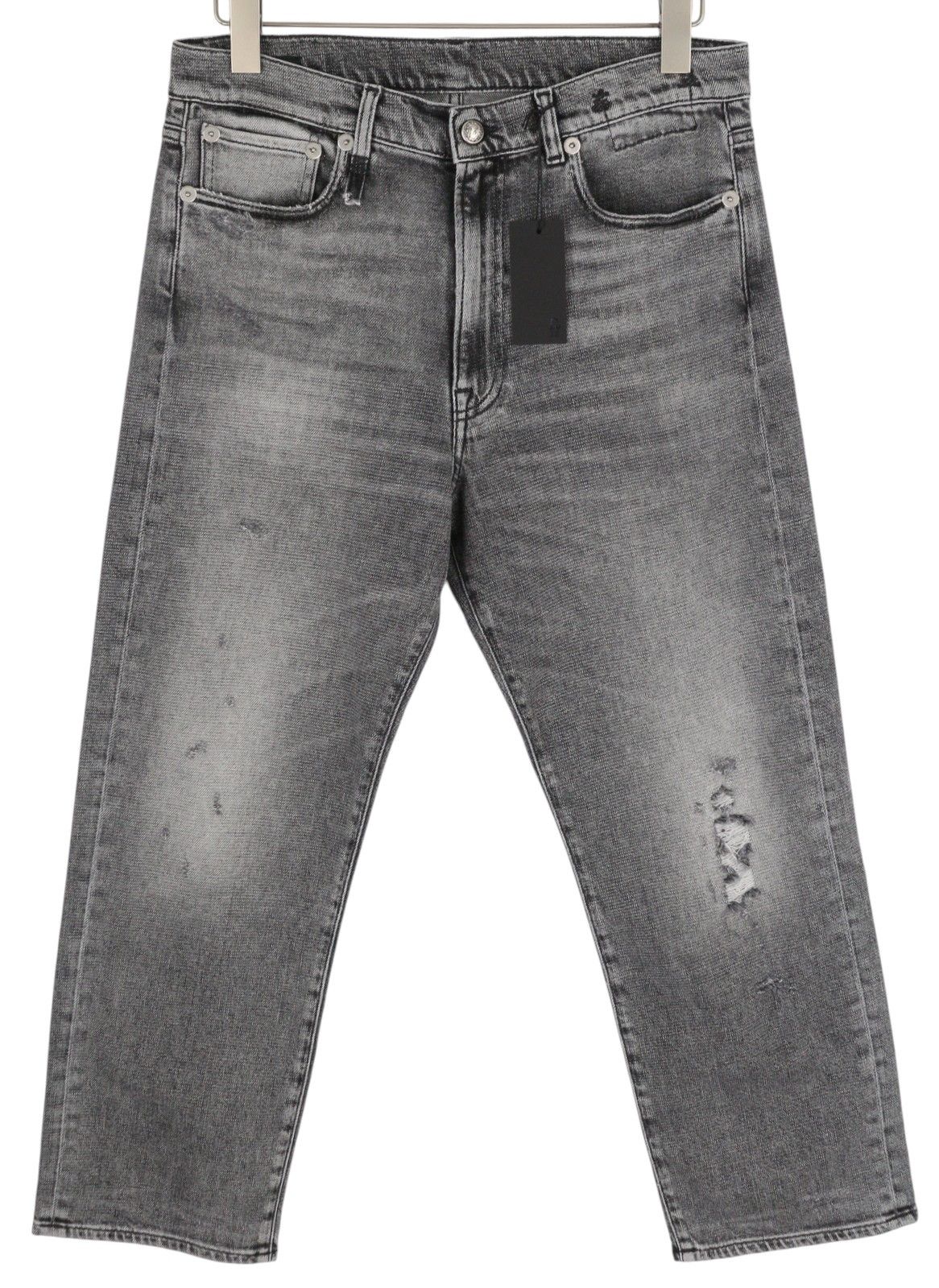 R13 BOYFRIEND 29 Vintage Grey Distress Washed Faded 85464 Size 29" - 2 Thumbnail