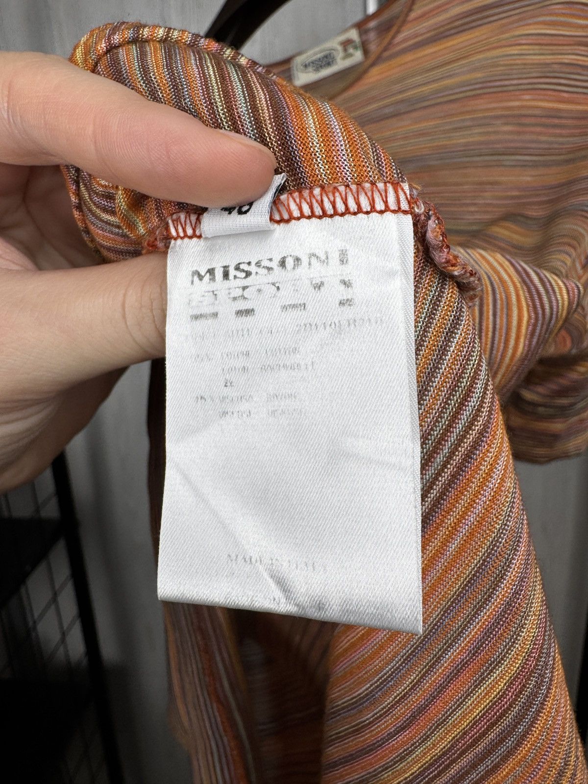 Missoni Missoni Sport Orange Striped Cotton Viscose SS tee shirt 48 Size XL / US 12-14 / IT 48-50 - 10 Thumbnail
