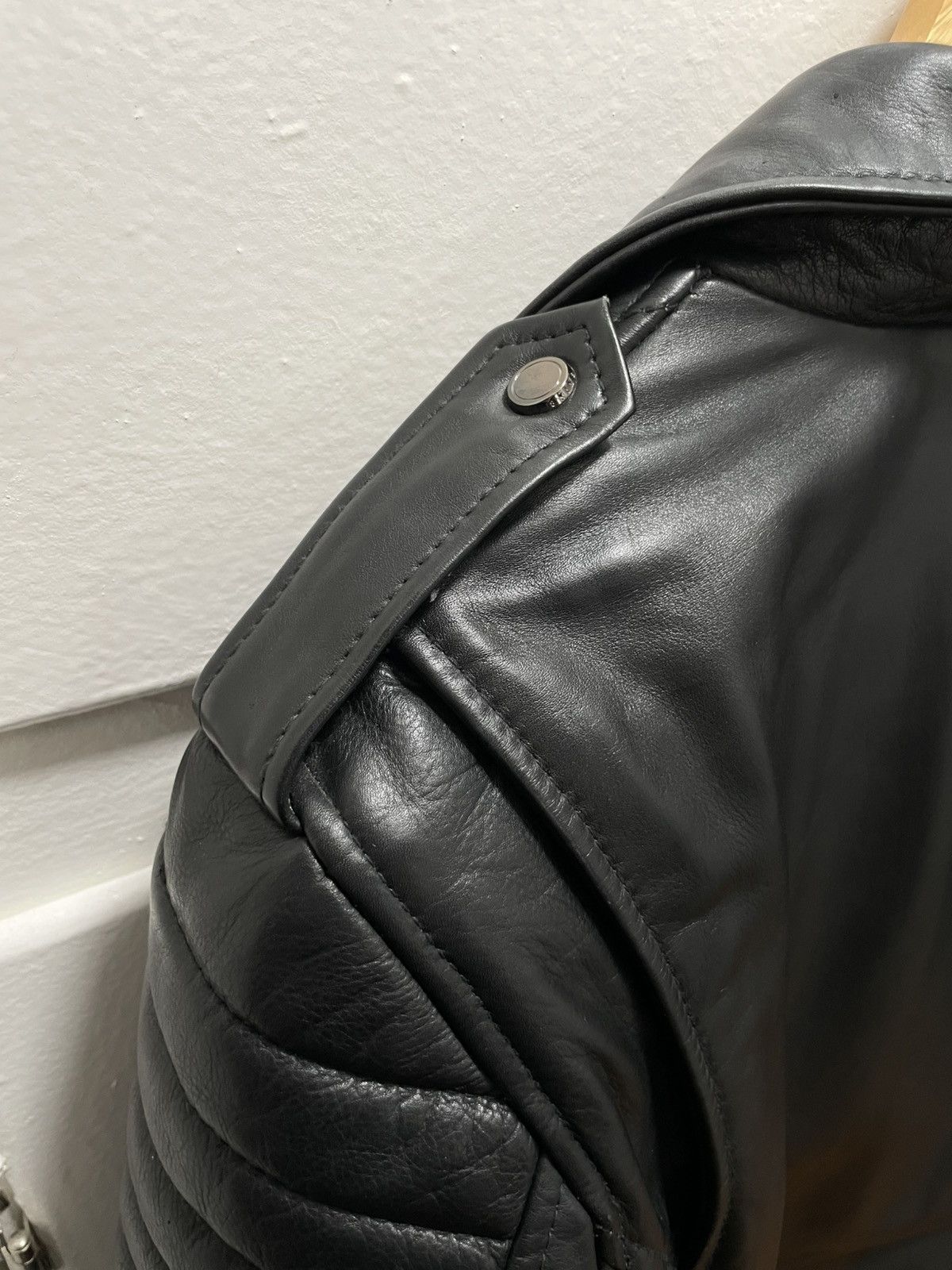 Boda Skins Boda Skins Kay Michaels Black Tall M Biker Leather Jacket CE Size US M / EU 48-50 / 2 - 14 Thumbnail