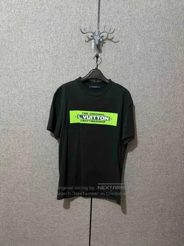 Louis Vuitton Louis Vuitton Black Cotton Logo T-Shirt . Size US M / EU 48-50 / 2 - 1 Thumbnail