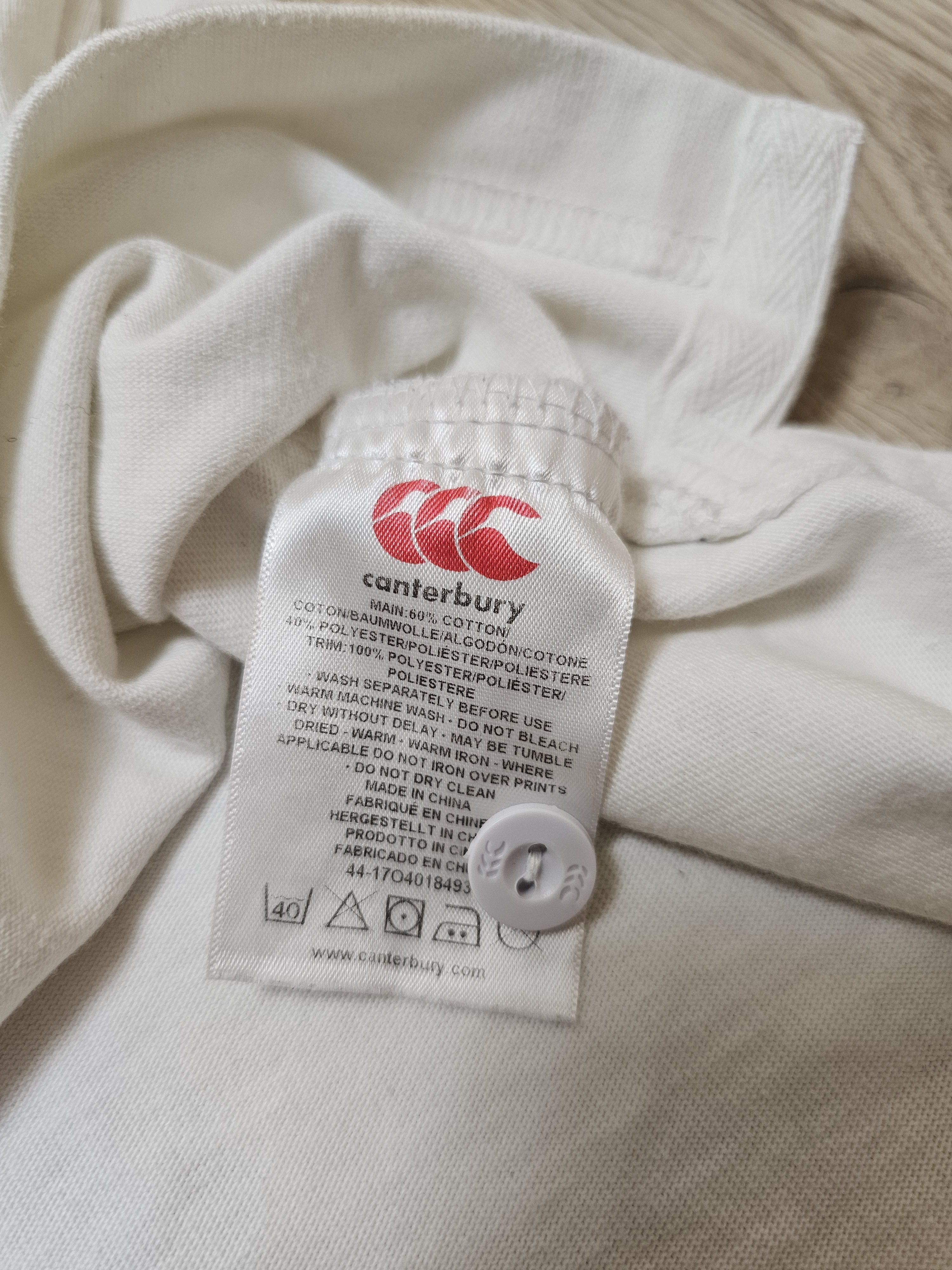 Canterbury of New Zealand ENGLAND RUGBY SHIRT RUGBY JERSEY COTTON POLO Size US L / EU 52-54 / 3 - 7 Thumbnail