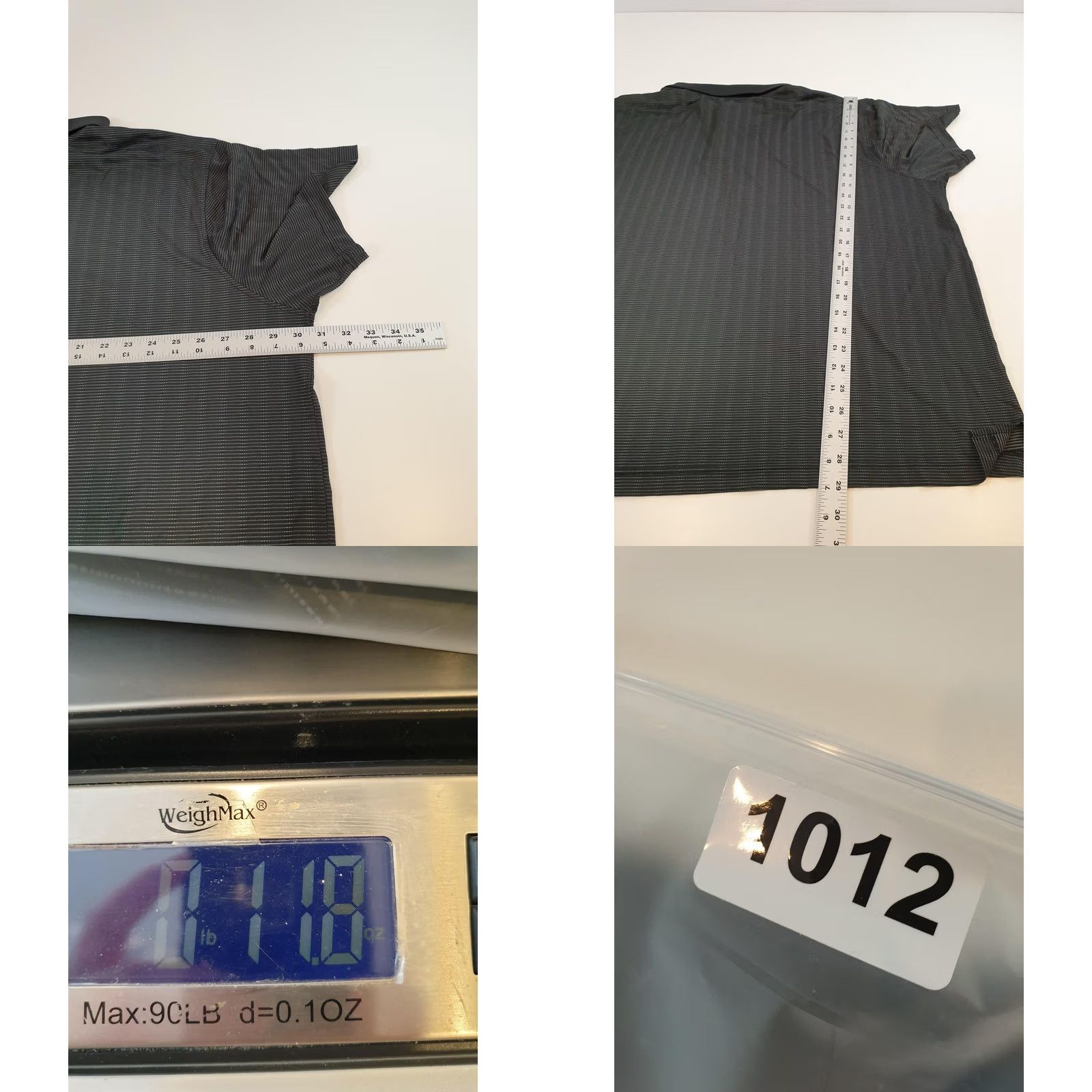 Reebok Reebok Polo Shirt Mens 4XL Black Gray Stripe Performance Golf Athletic Big Tall Shirt Size US XXL / EU 58 / 5 - 8 Thumbnail