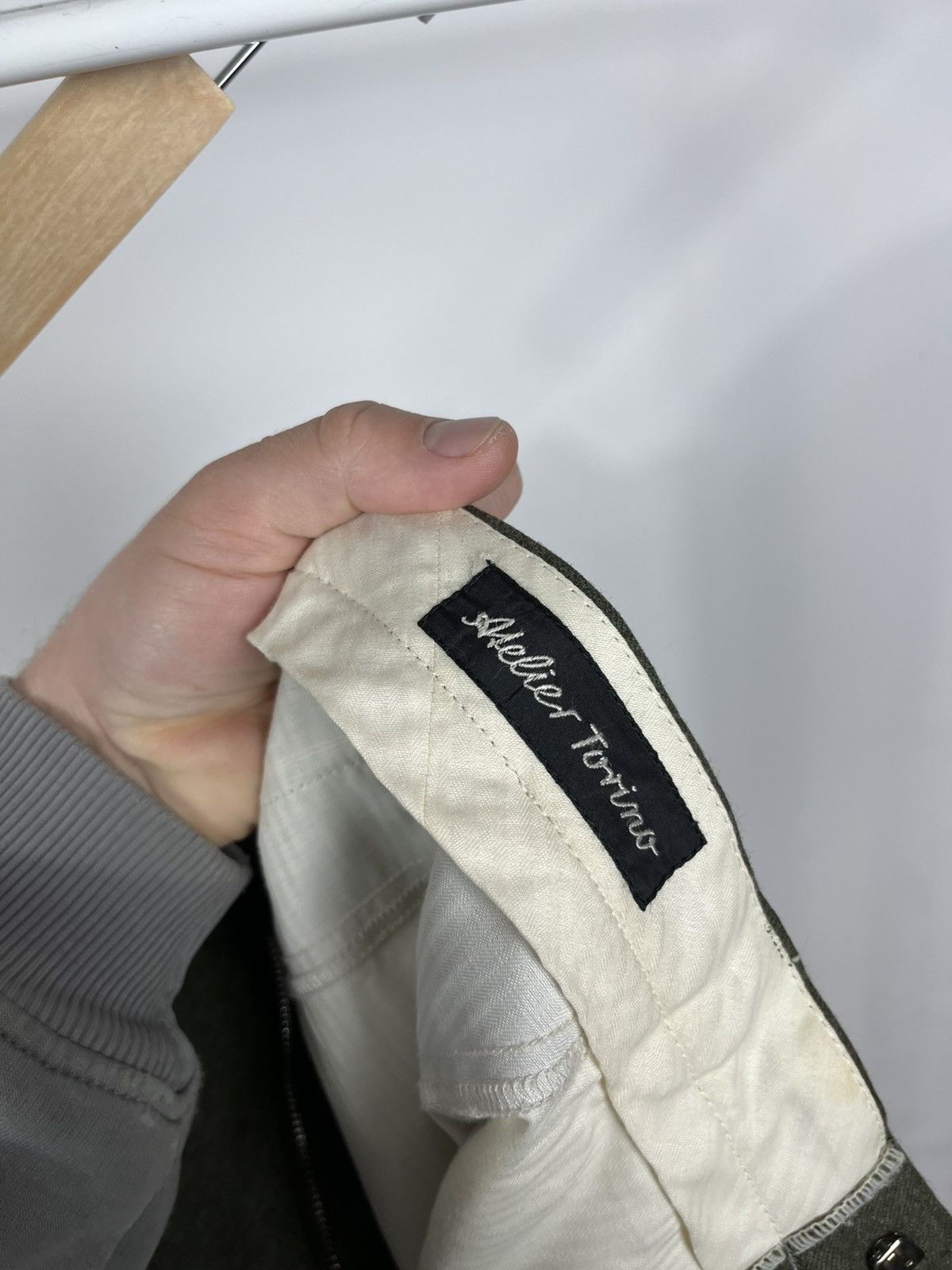 Other Vintage Alfredo Torres Wool Trousers Olive Green Dress Pants Size US 36 / EU 52 - 9 Thumbnail