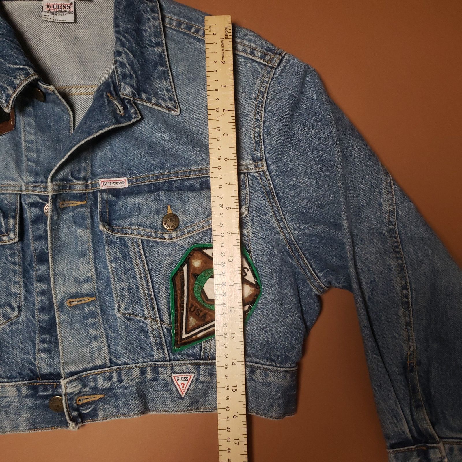 Rare 80s Guess by George Marciano Cropped Denim Jacket