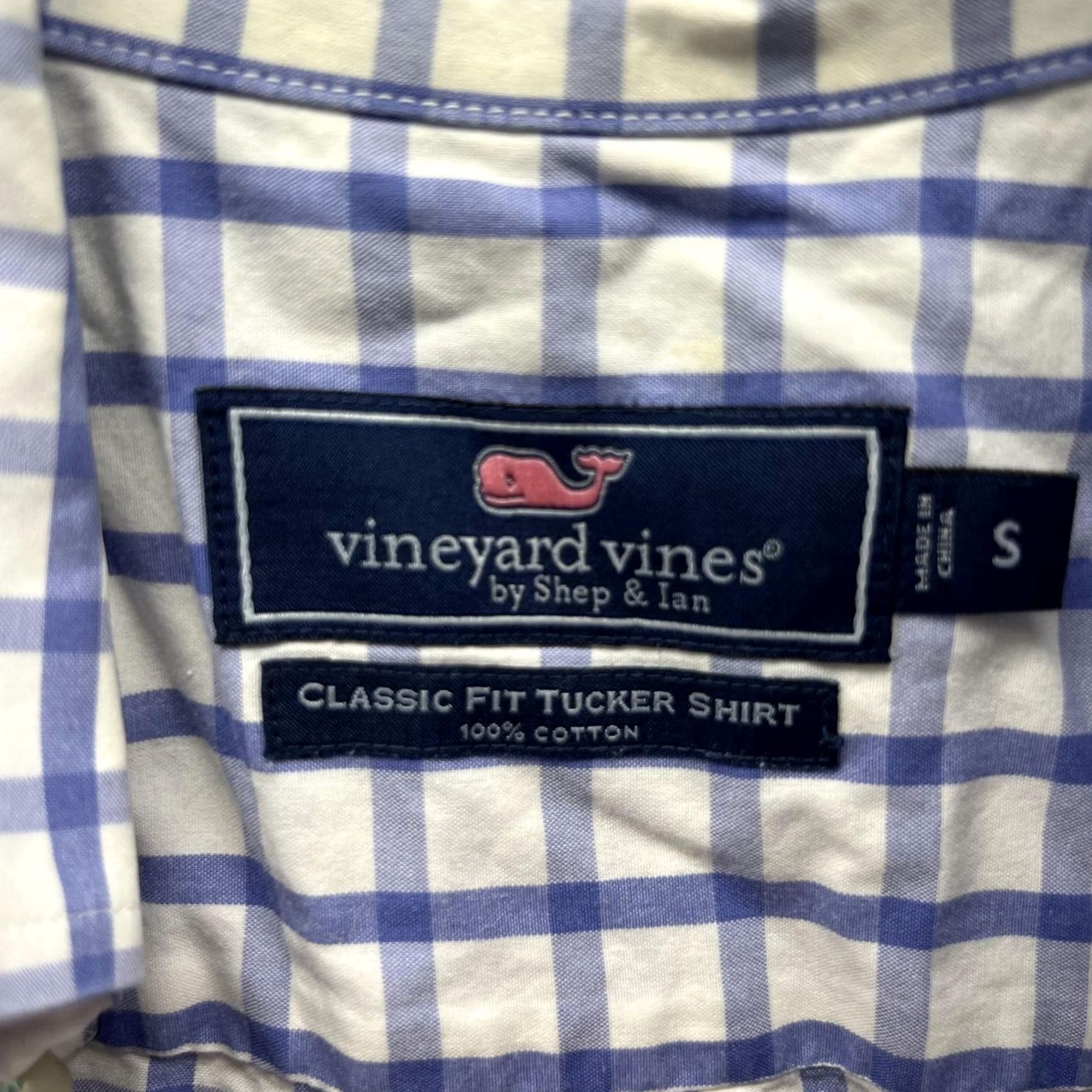 Vineyard Vines Vineyard Vines Shirt Men Small Blue Tattersall Classic Fit Tucker Preppy Check Shirt Size US S / EU 44-46 / 1 - 6 Thumbnail