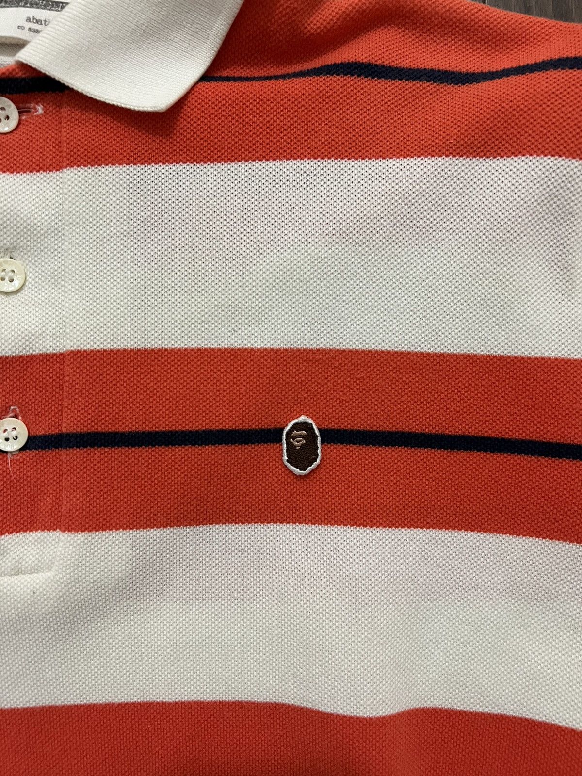 Bape BAPE A Bathing Ape Striped Polo (w/ Original Bag) Size US M / EU 48-50 / 2 - 2 Thumbnail