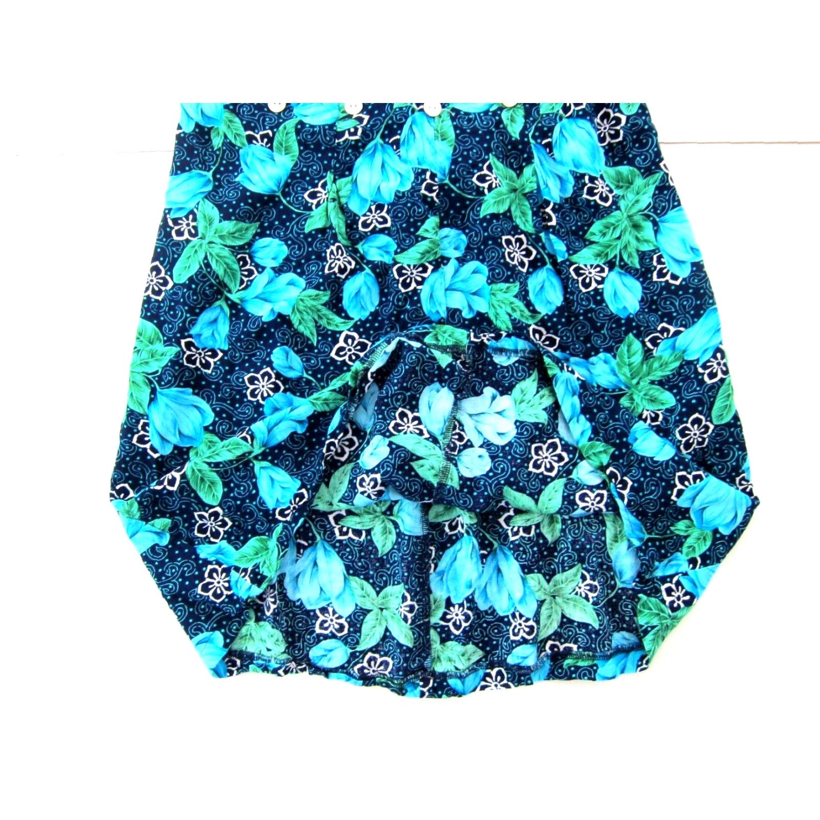 Basic Editions VINTAGE Basic Editions 100% Rayon Blue Green Floral Sheath Tank Sun Dress Medium Size M / US 6-8 / IT 42-44 - 7 Thumbnail