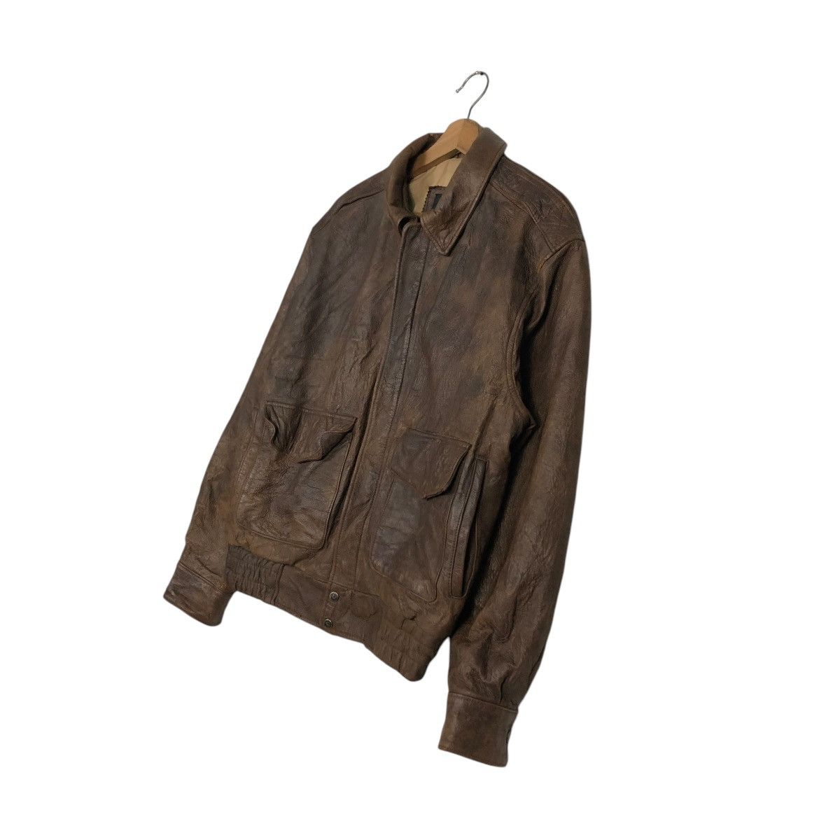 Vintage 🔥VINTAGE AERO LEATHER JACKET A2 FLIGHT JACKET USA MILITARY Size US M / EU 48-50 / 2 - 4 Thumbnail