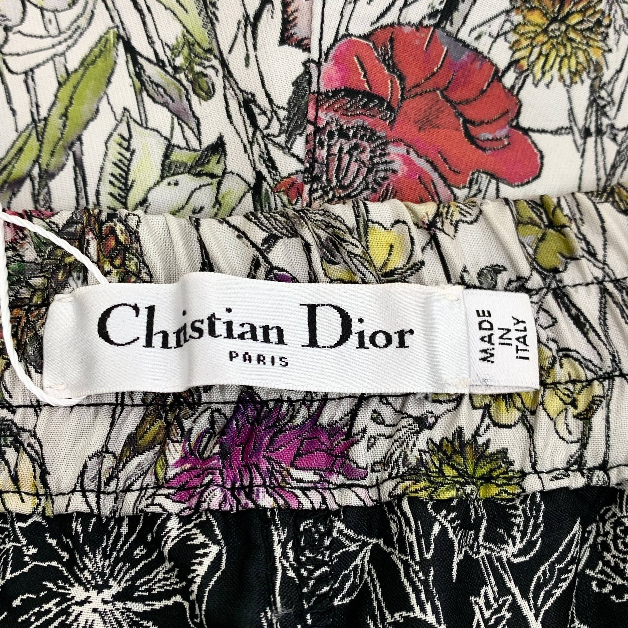 Dior Christian Dior Womens Floral Print Silk-Blend Shorts Size M Size 25" / US 0 / IT 36 - 8 Thumbnail