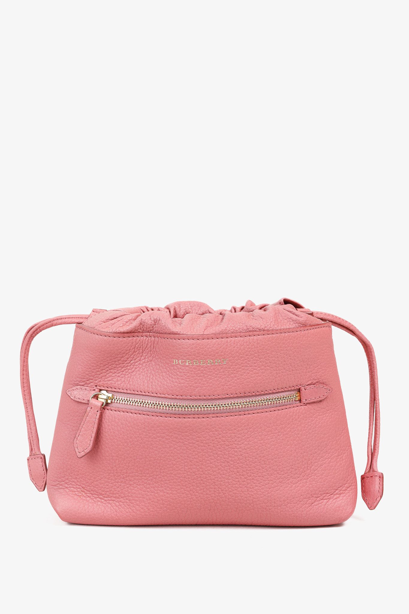 Burberry Burberry Pink Leather Drawstring Travel Pouch Size ONE SIZE - 1 Thumbnail