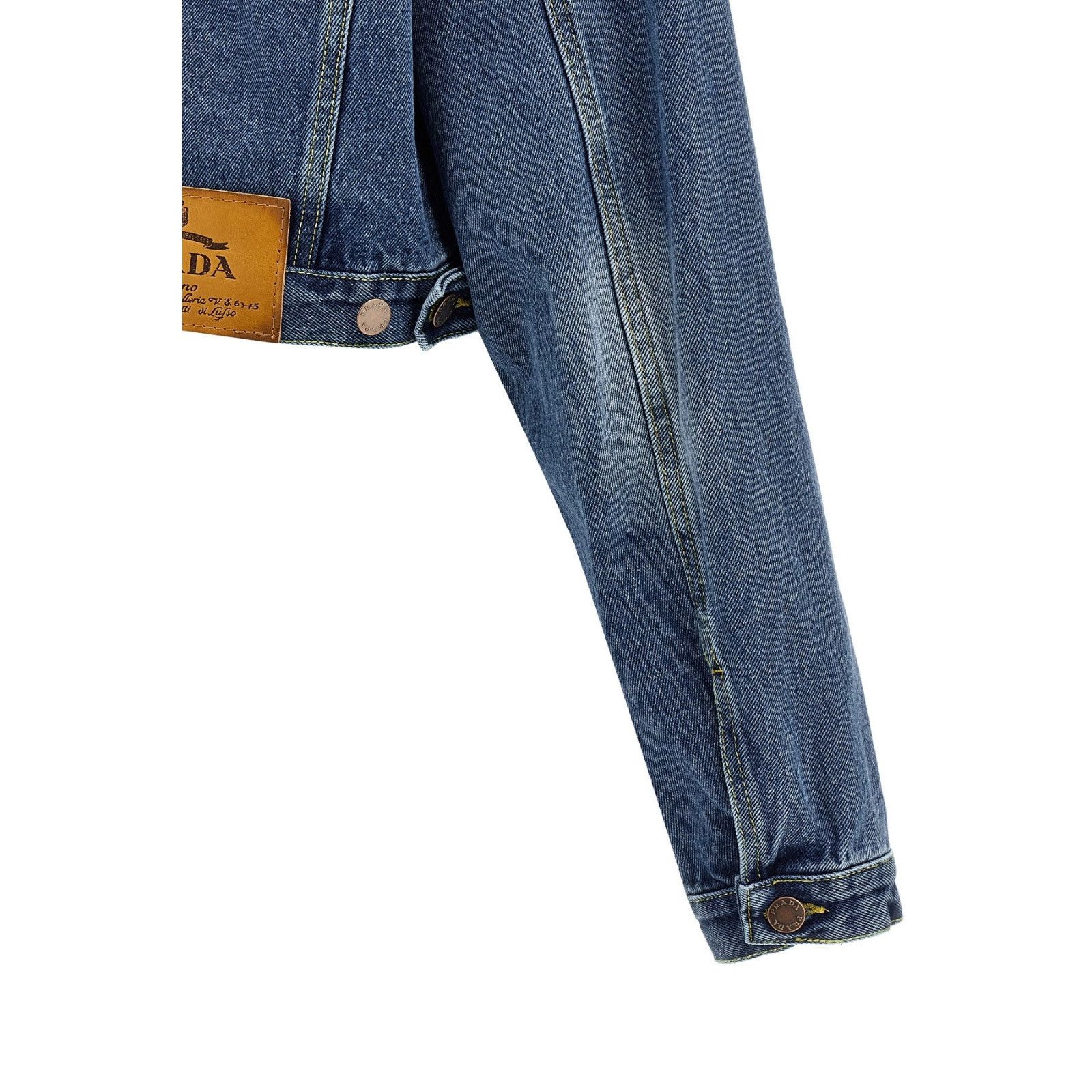 Prada PRADA Blue Denim Jacket New & Authentic (Women's size:8;) Size M / US 6-8 / IT 42-44 - 4 Thumbnail