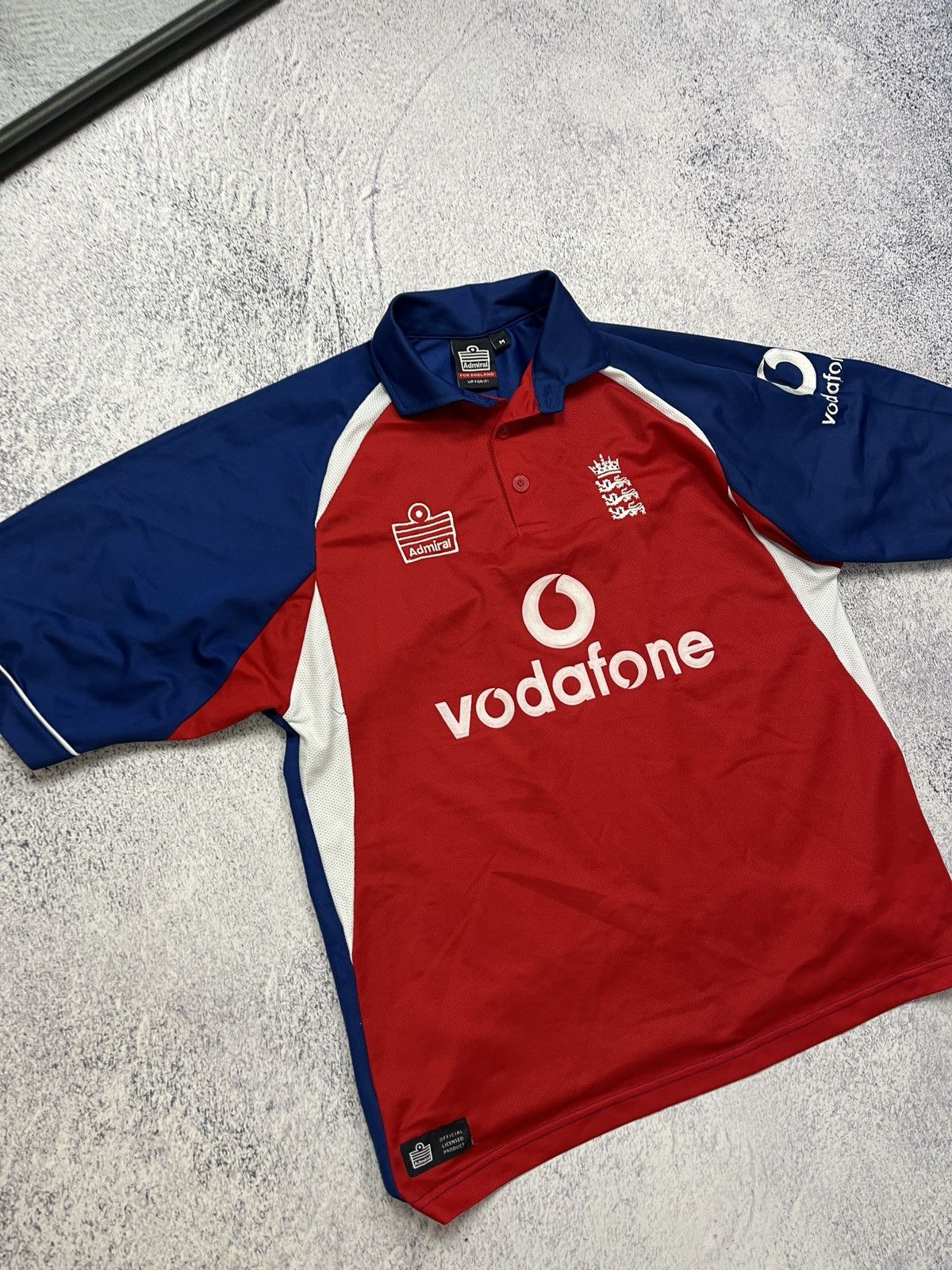 Other × Vintage England Cricket Admiral Vodafone 2000/2002 Polo Shirt Jersey Size US M / EU 48-50 / 2 - 4 Thumbnail
