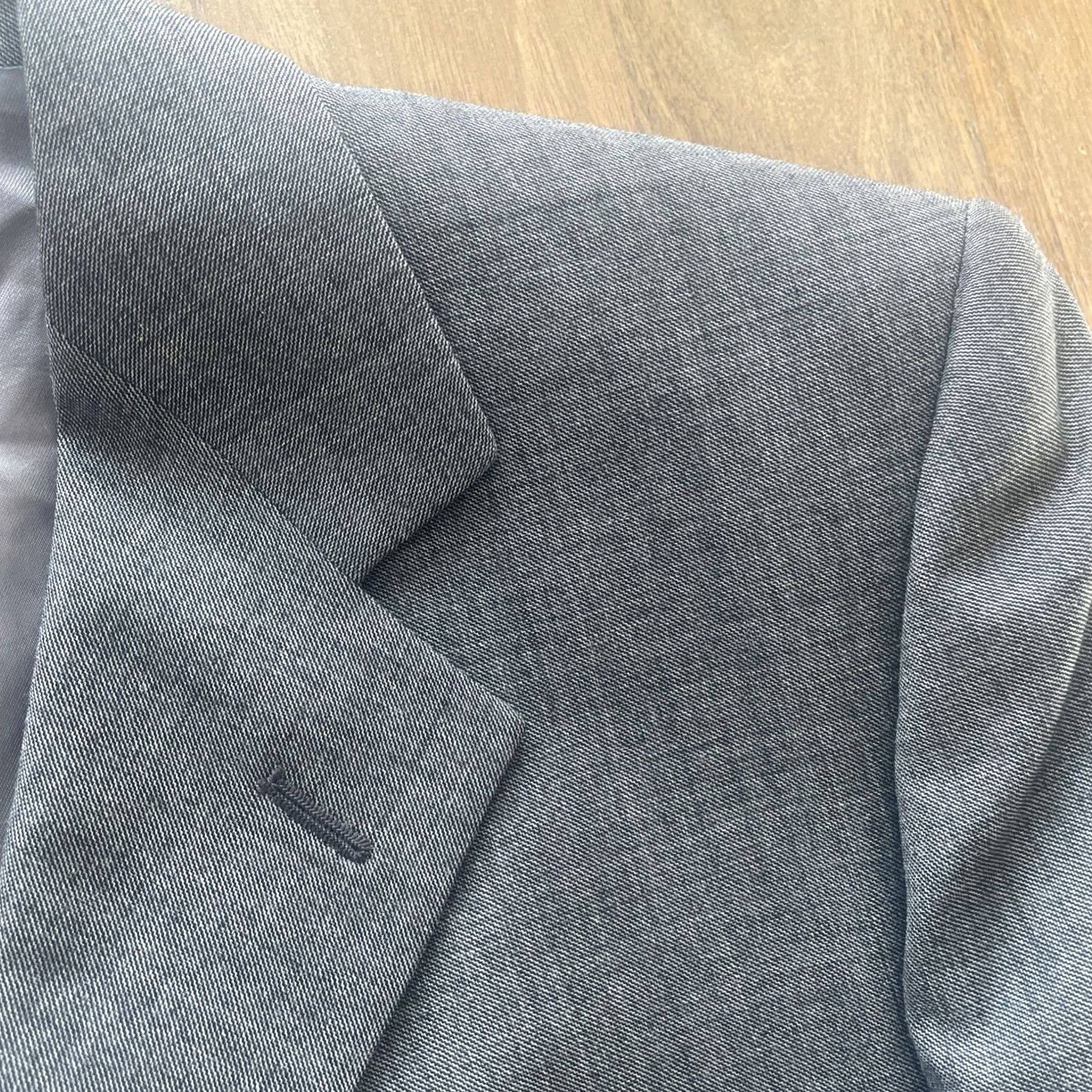 Vintage Vitale Barberis Canonico Sport Coat Blazer Mens 38R Gray Wool 40 Chest Four-Button N/A Defined Size 38R - 6 Thumbnail