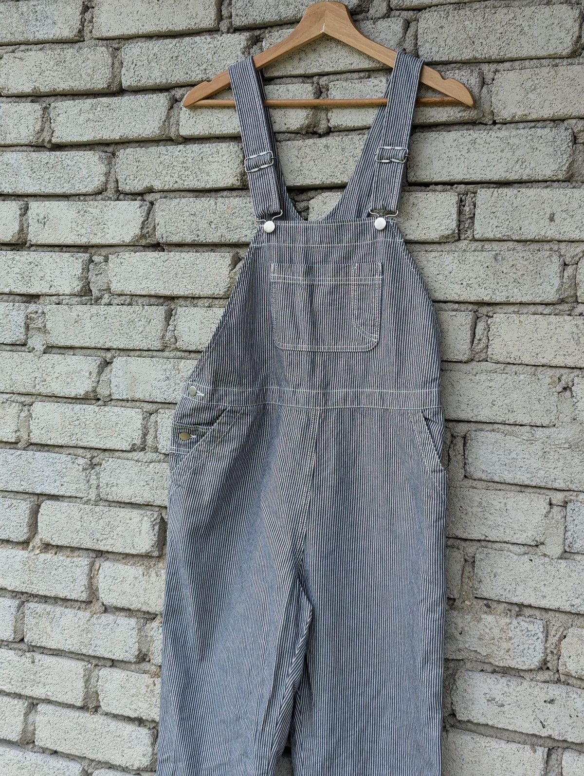Japanese Brand Overalls Hickory Stripe By Muji Size 33" - 3 Thumbnail