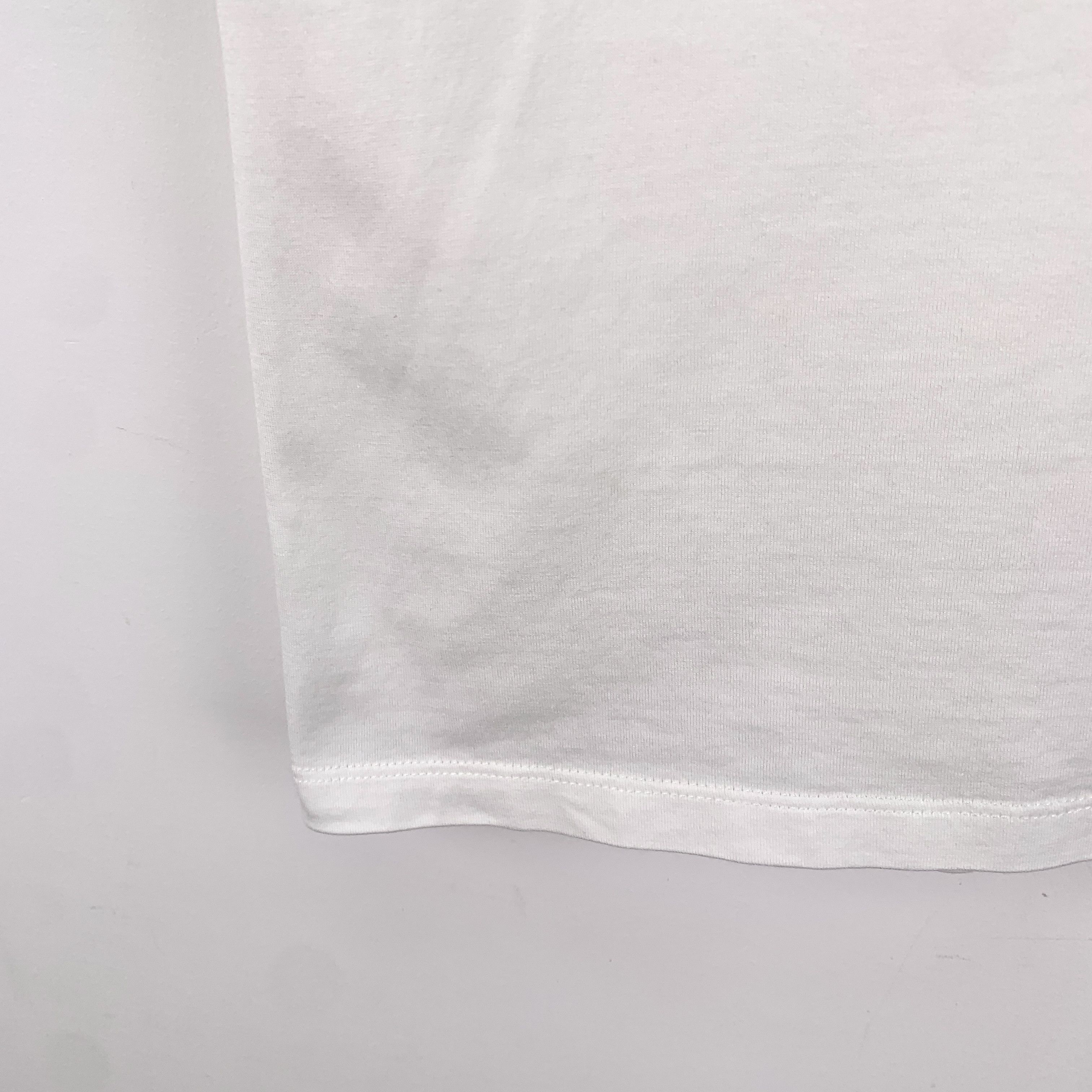 Celine White 3D Logo Print Cotton Crewneck T-Shirt (Size S)
