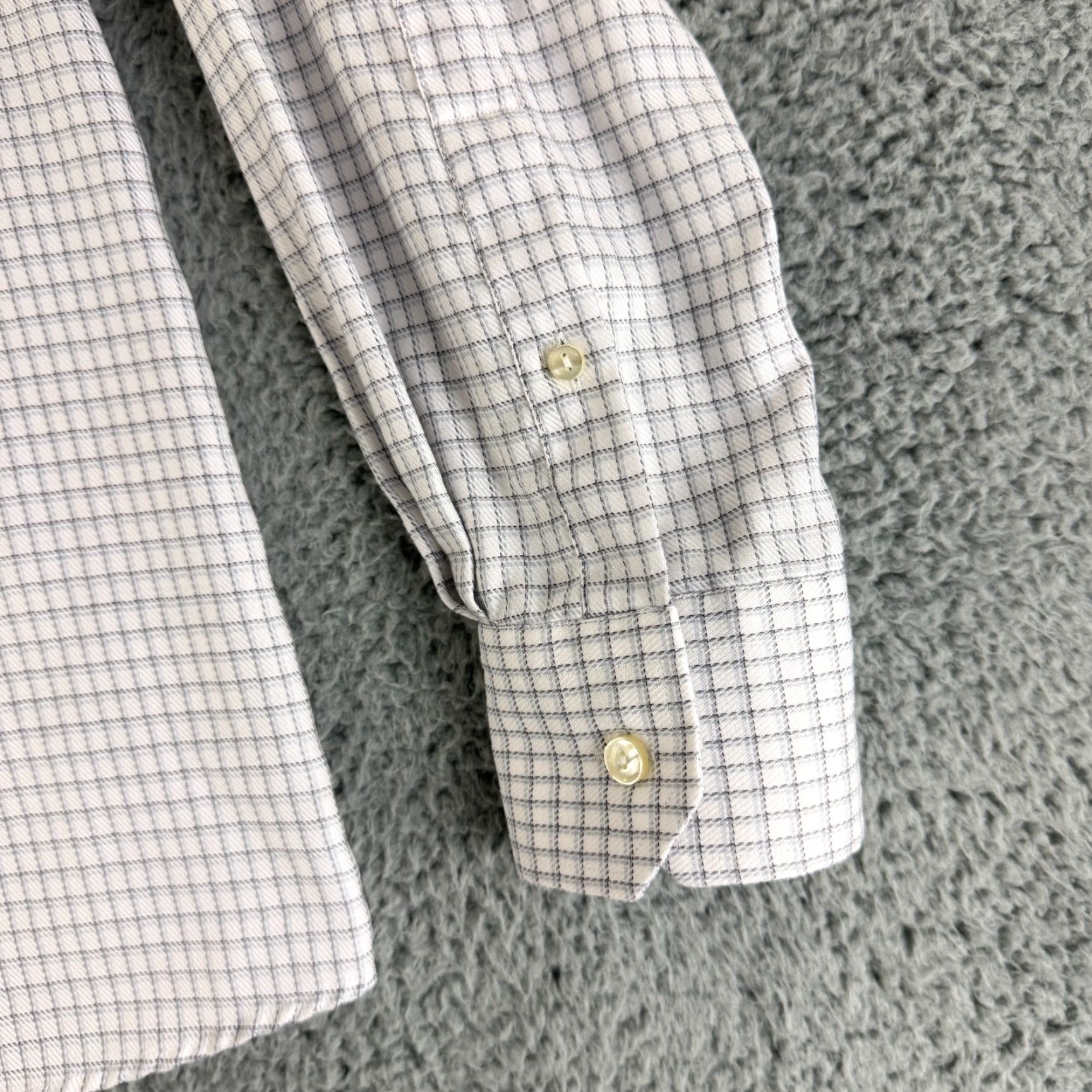 Eton Eton Button-Up Shirt Mens Large White Check Print Contemporary Fit Long Sleeve Size US L / EU 52-54 / 3 - 4 Thumbnail