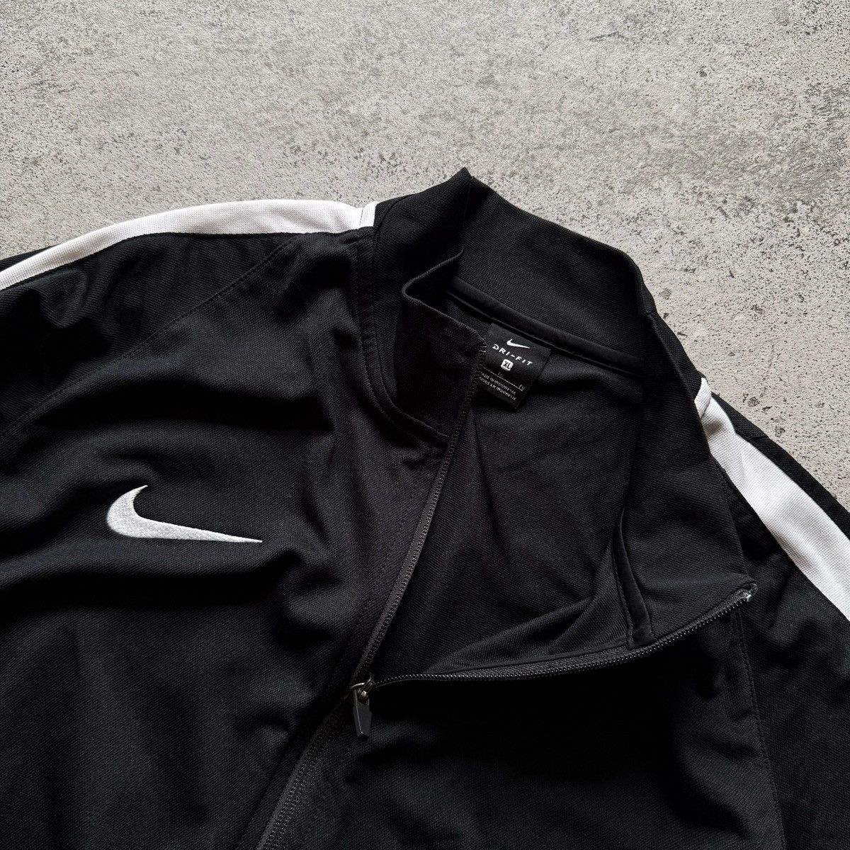Nike Nike Mens Black Dri-FIT White Stripe Full Zip Track Jacket Size US XL / EU 56 / 4 - 3 Thumbnail