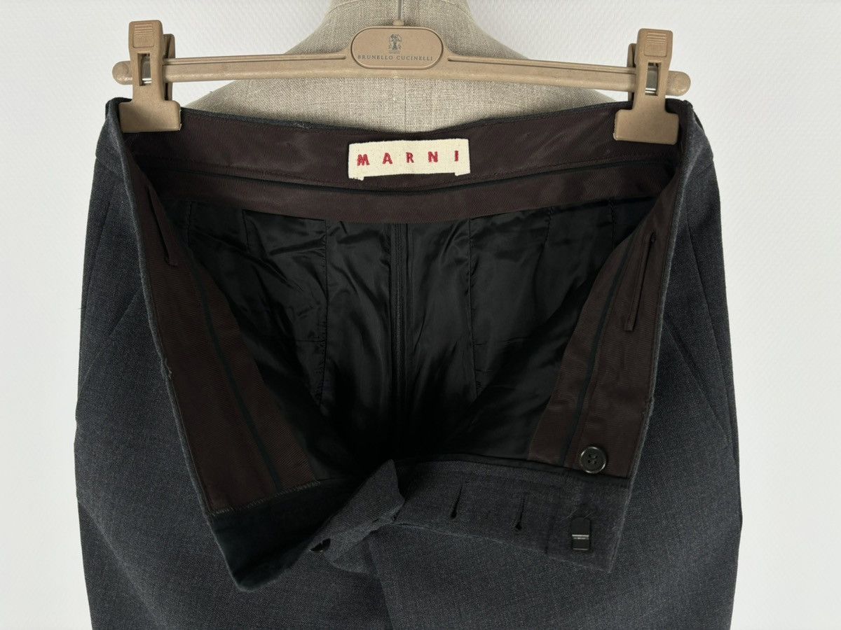 Balenciaga × Marni Unisex Commessa Wool Italy Classic Grey Pants Pocket Tapered Trousers 44 Size 30" / US 8 / IT 44 - 8 Thumbnail