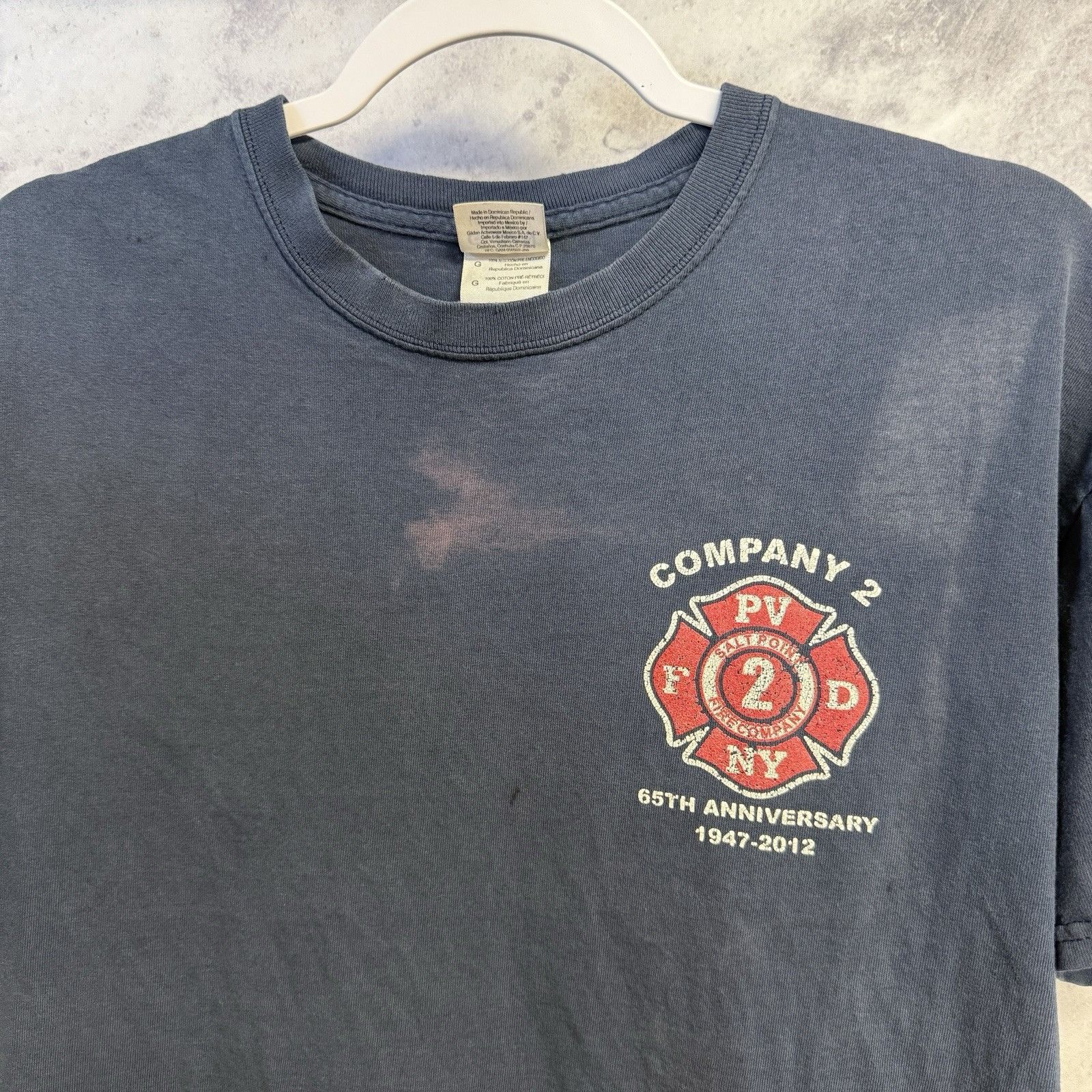 Vintage Vintage Salt Point NY Fire Dept T Shirt Mens Large Blue Y2K Size US L / EU 52-54 / 3 - 4 Thumbnail