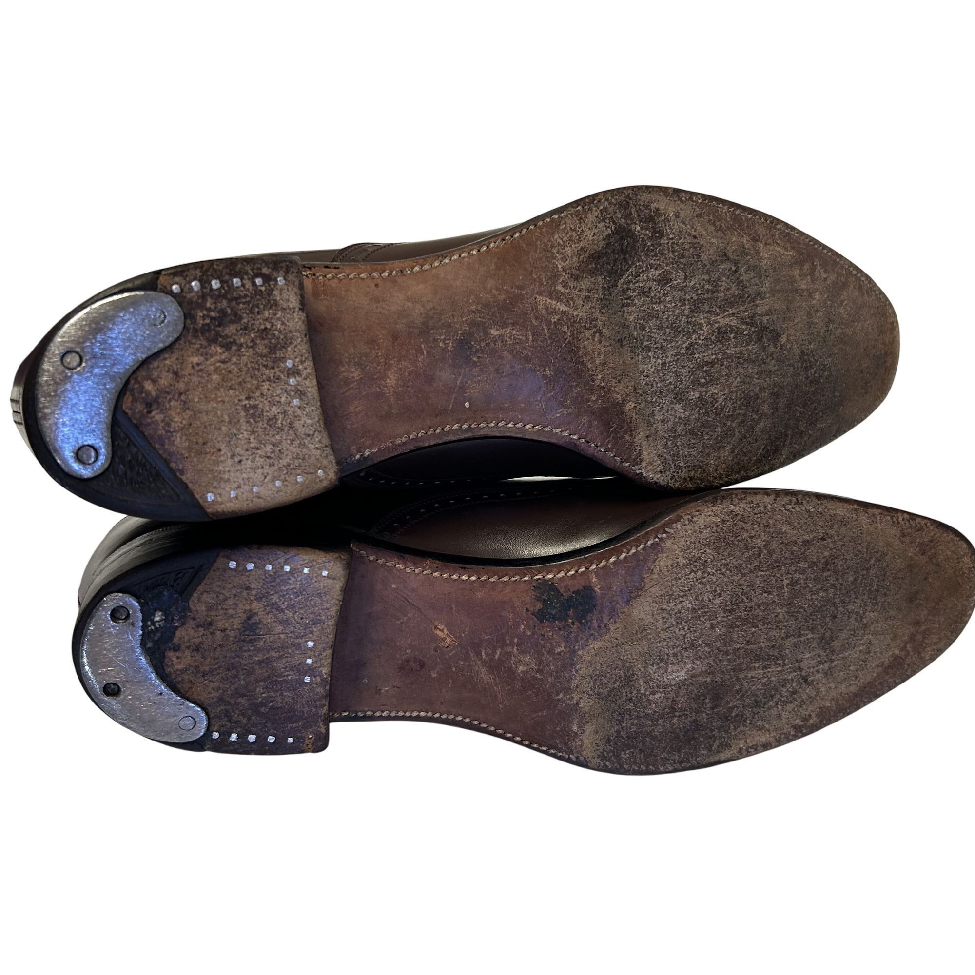 Stacy Adams Vtg Stacy Adams Handmade Leather BROGUE Oxfords Size US 9.5 / EU 42-43 - 5 Thumbnail