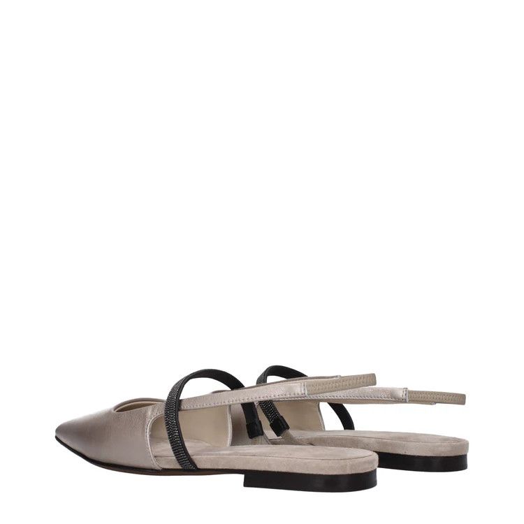 Brunello Cucinelli ob1o1e1024 Leather Ballet Flats in Grey Size US 9 / IT 39 - 4 Thumbnail