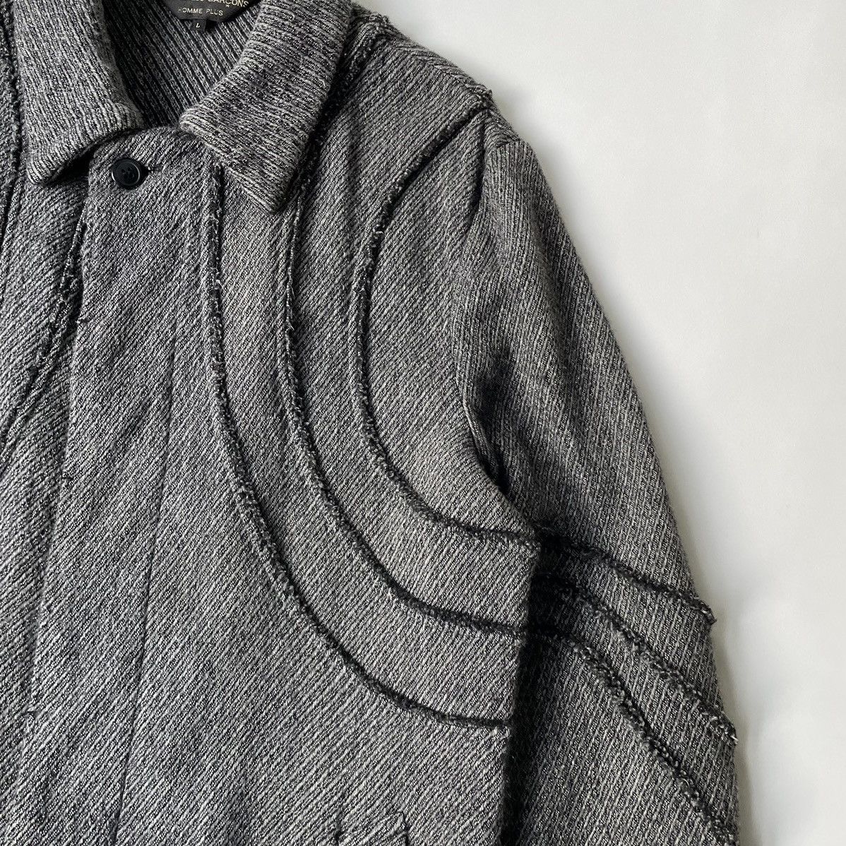 Comme des Garcons A/W 03 Panelled Raw Seam Overcoat Size US L / EU 52-54 / 3 - 5 Thumbnail