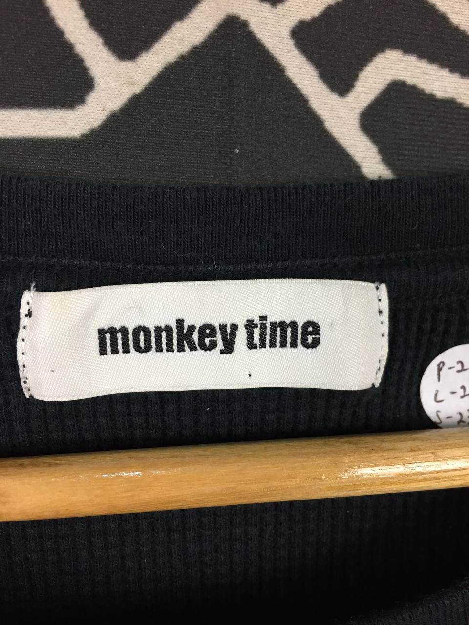 monkey time Monkey Time Japan Waffle Knit Curved Hem Thermal Tee Size US M / EU 48-50 / 2 - 9 Thumbnail