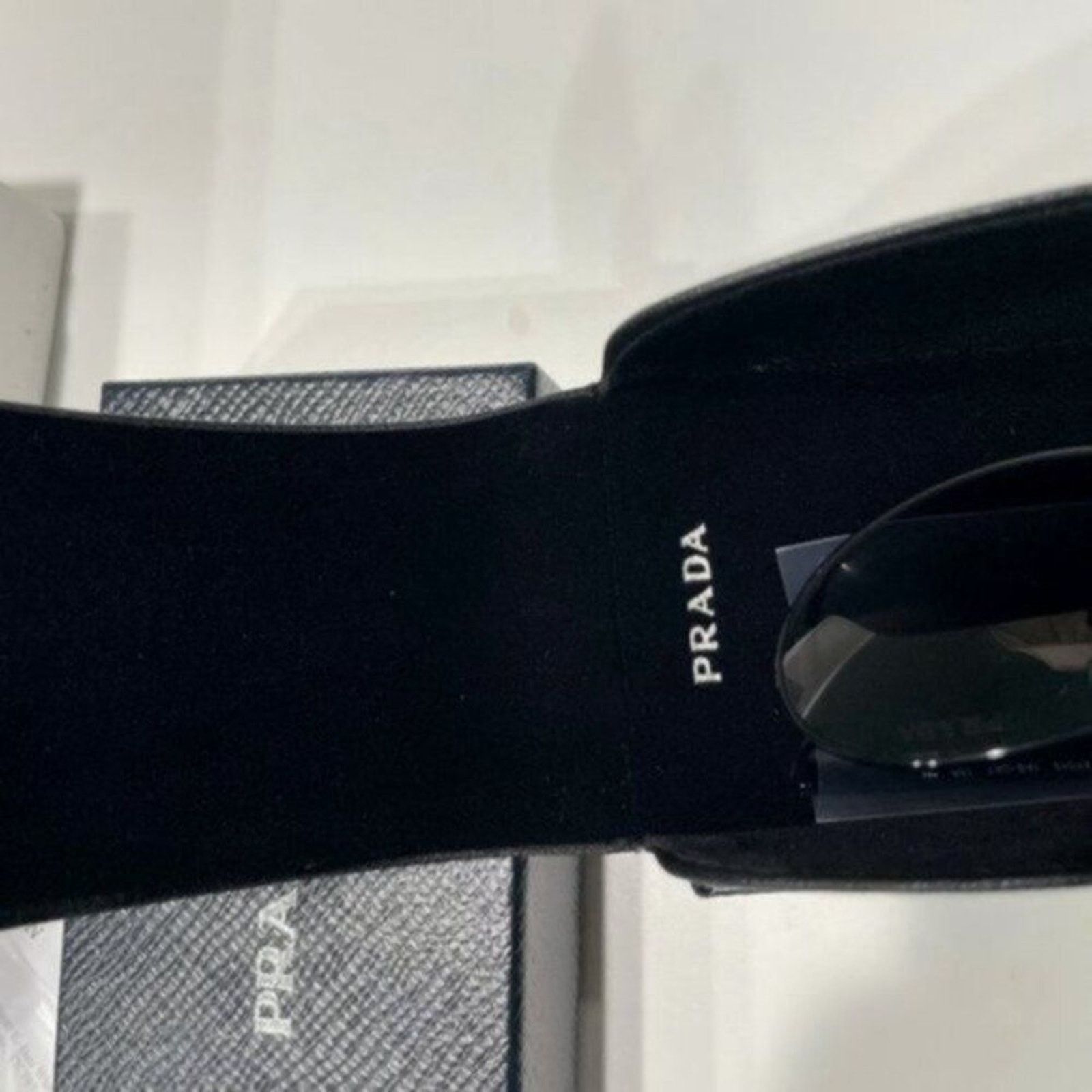 Prada Prada 61mm Oval Sunglasses Black Size ONE SIZE - 11 Thumbnail