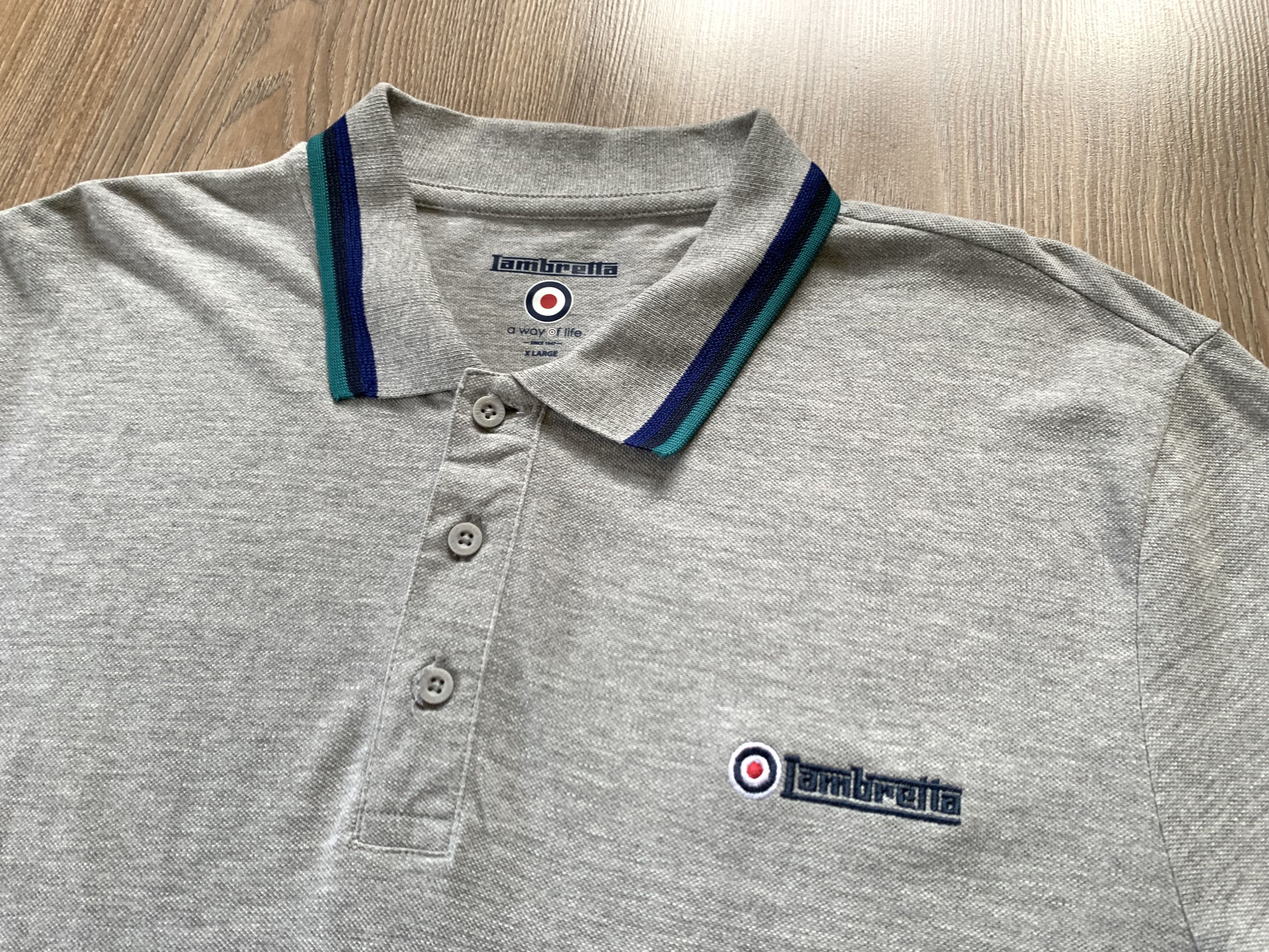 Japanese Brand × Lambretta Lambretta Cotton Grey Polo T Shirt Size US XL / EU 56 / 4 - 5 Thumbnail