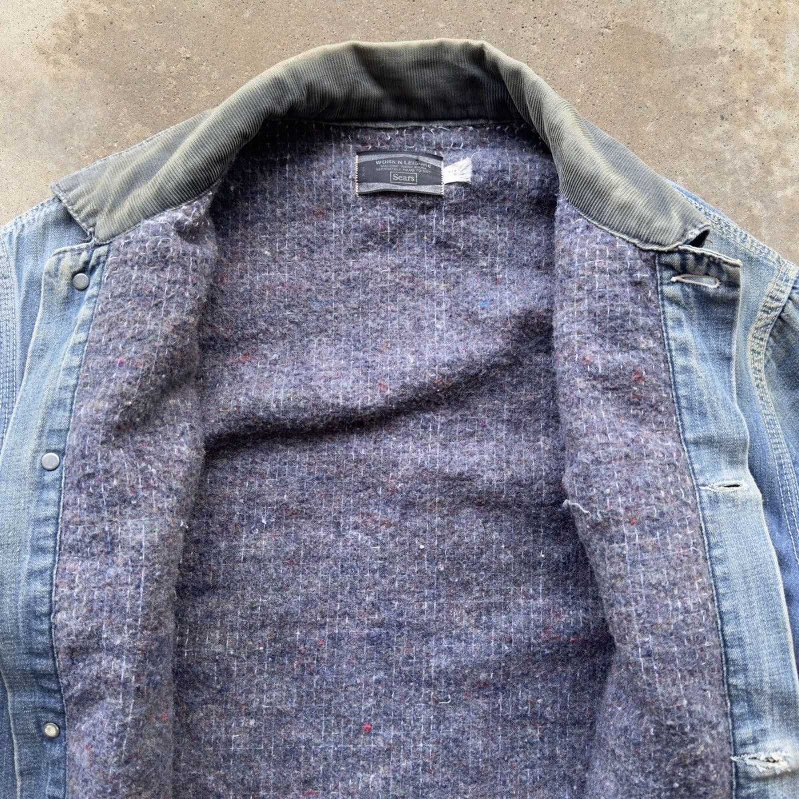 Vintage Thrashed Faded Distressed Sears Chore Coat ERD Grunge RRL Size US XL / EU 56 / 4 - 16 Thumbnail