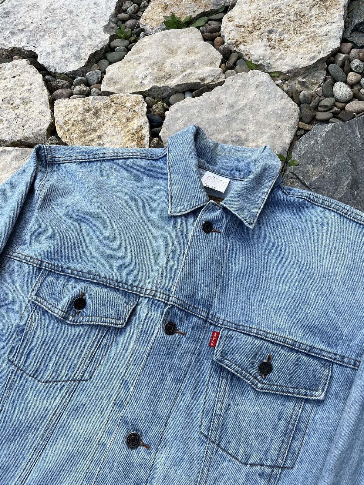 Levi's × Levi's Vintage Clothing × Vintage Vintage 80s Levi’s denim distressed trucker jacket washed Size US XL / EU 56 / 4 - 8 Thumbnail