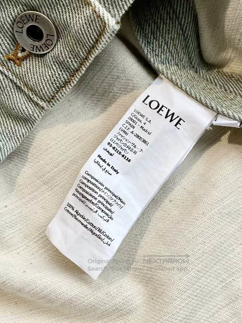 Loewe Loewe Cotton Khaki Green Leather Paneling Jacket Size XS / US 0-2 / IT 36-38 - 5 Thumbnail