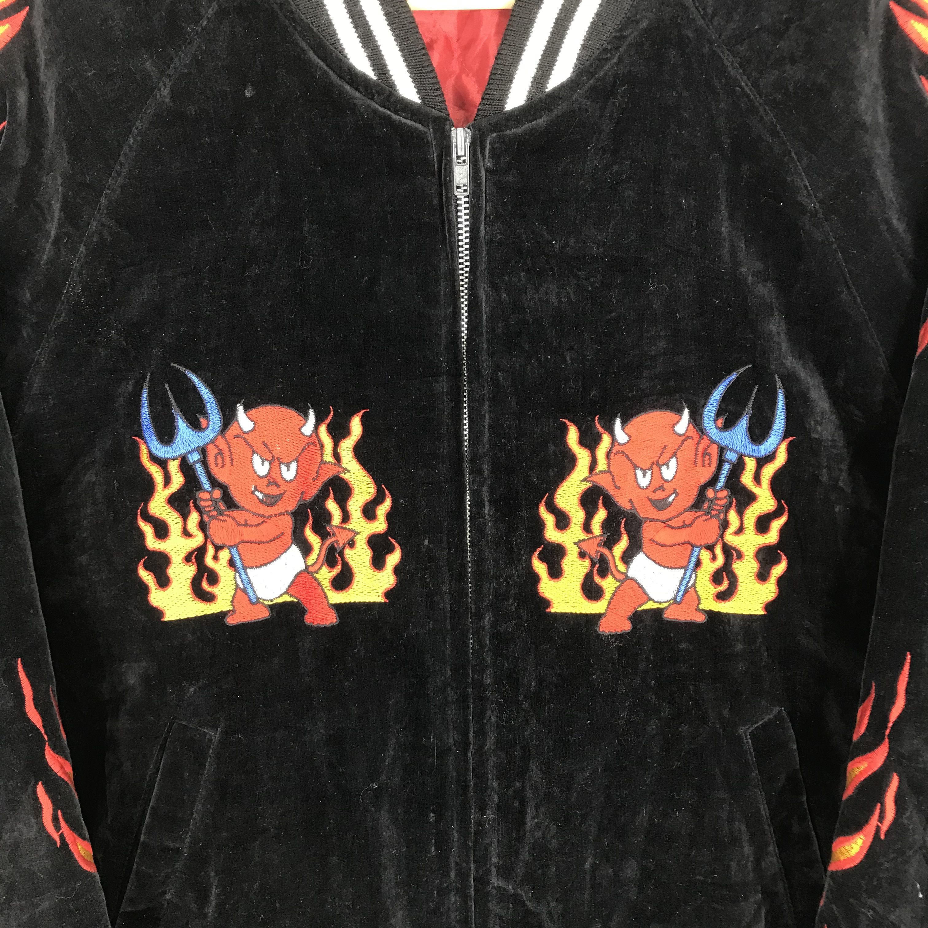 Tedman Vintage 90s Sukajan Souvenir Velvet Bomber Jacket Tedmans Size US M / EU 48-50 / 2 - 7 Thumbnail