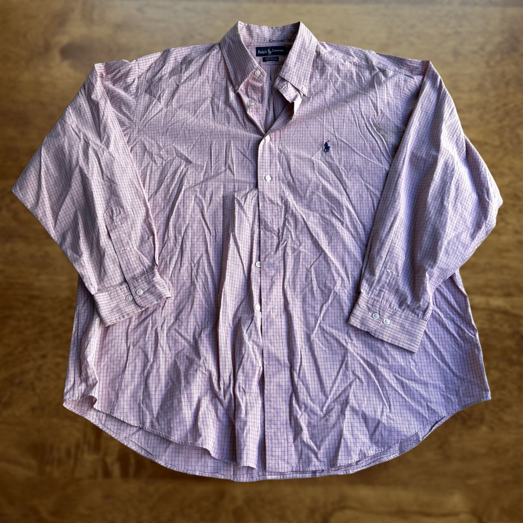 Ralph Lauren Ralph Lauren Yarmouth Shirt Mens XL Pink Check Long Sleeve Button Down Pony Logo Size US XL / EU 56 / 4 - 1 Thumbnail
