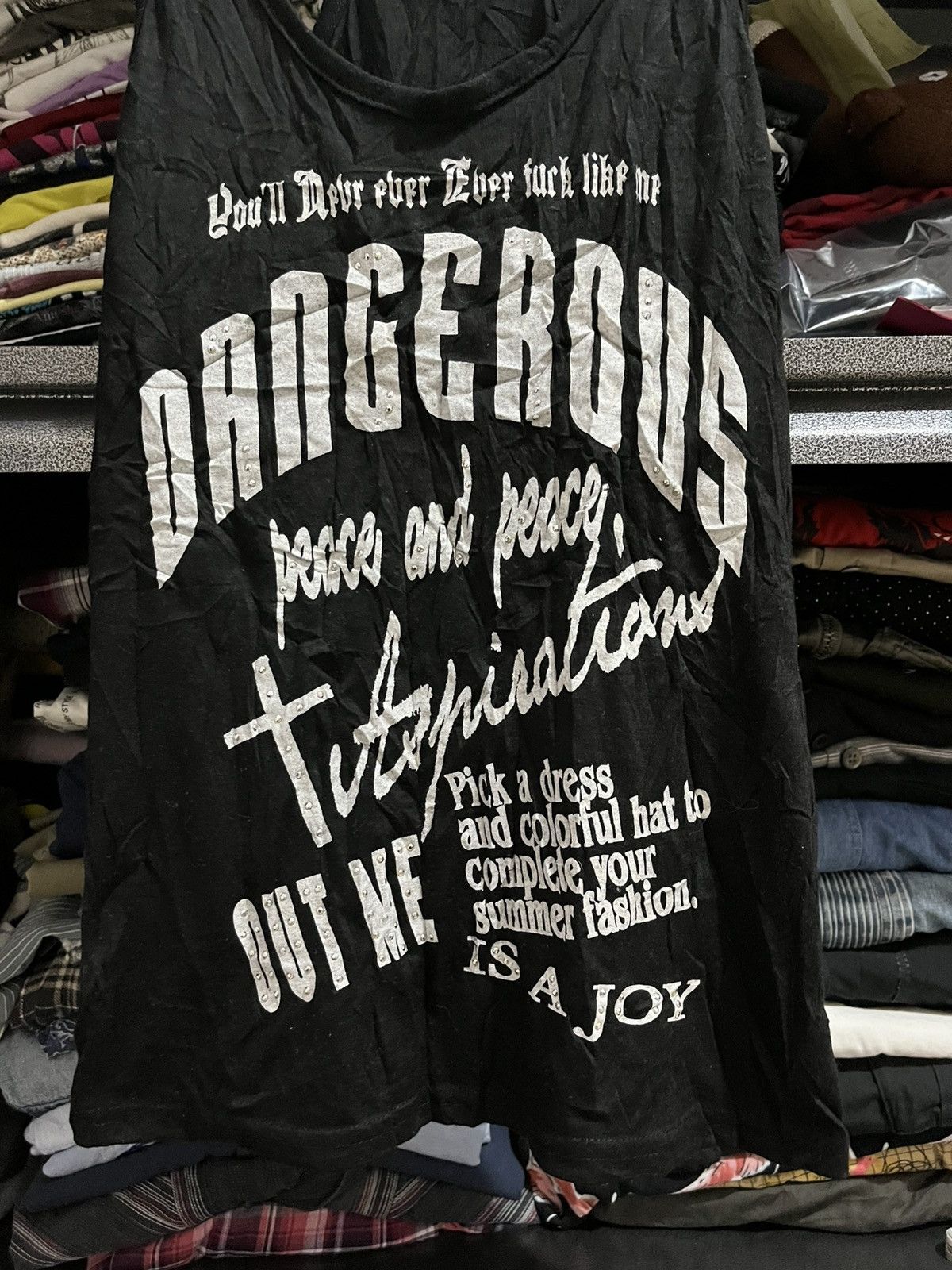 If Six Was Nine × Japanese Brand × Le Grande Bleu (L.G.B.) Poem tank top ifsixwasnine lgb styled Size S / US 4 / IT 40 - 2 Thumbnail