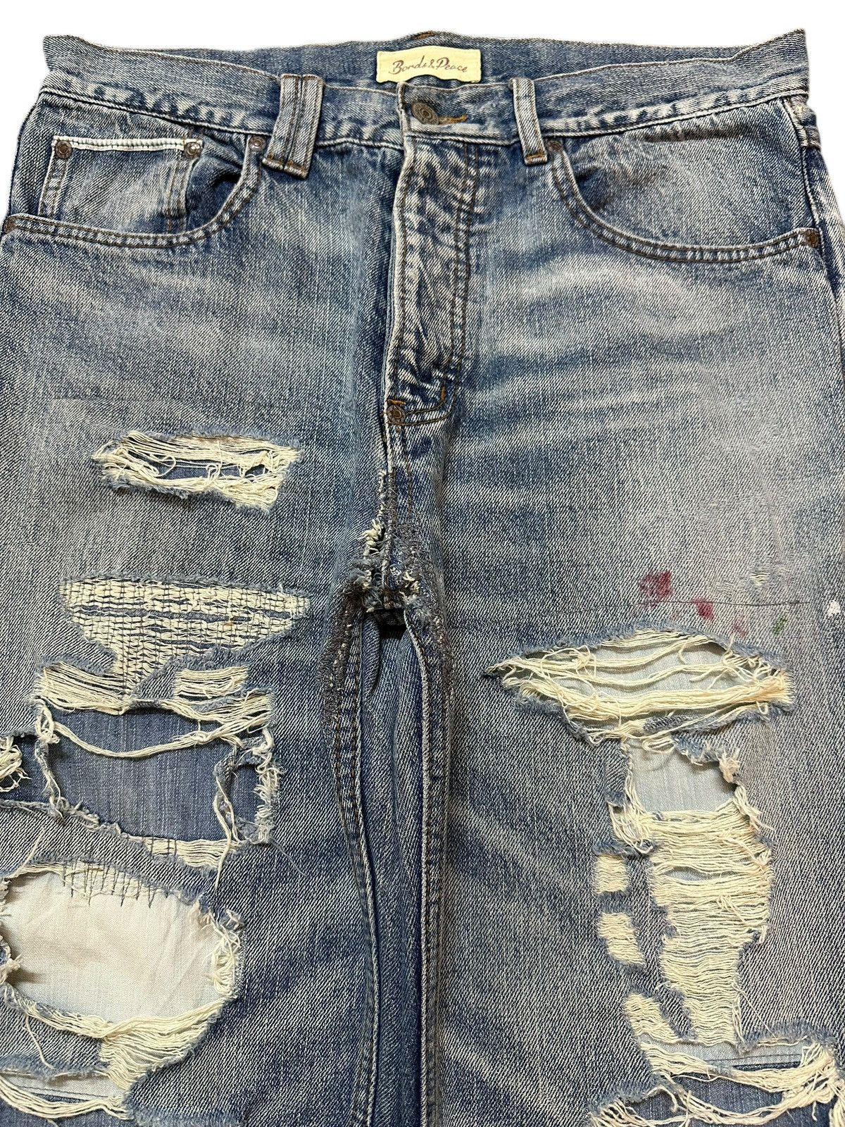 Hysteric Glamour Vintage Japanese Brand Blue Faded Distressed Loose Jeans Size US 32 / EU 48 - 3 Thumbnail