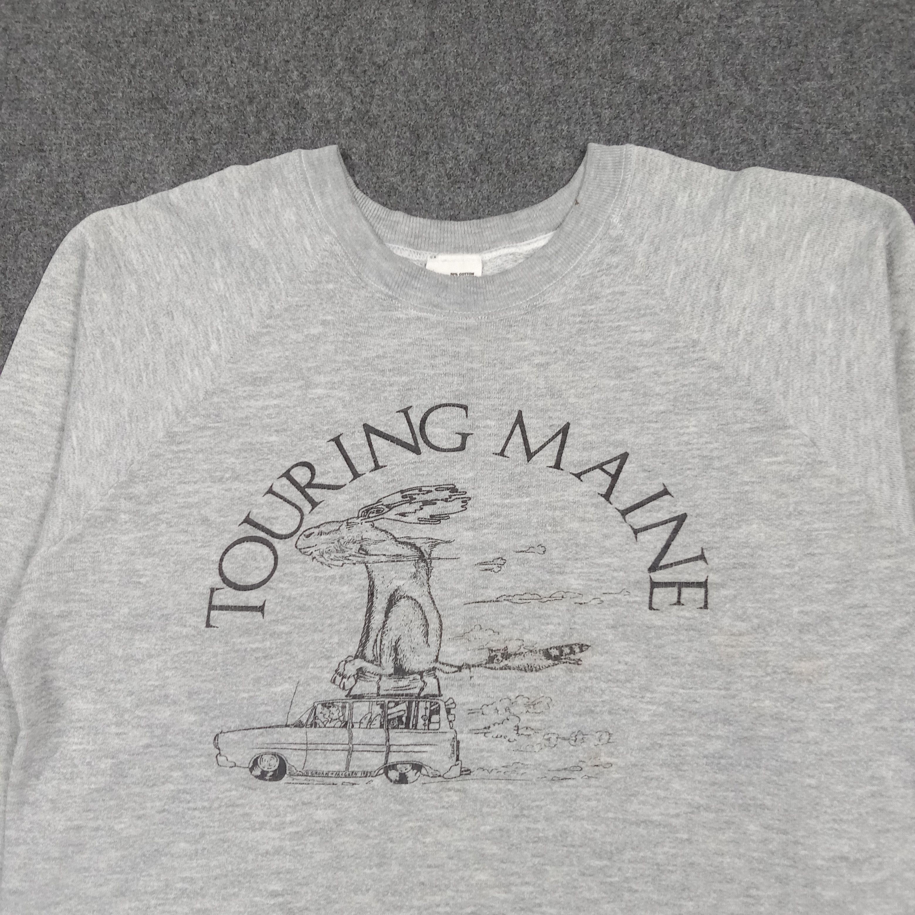 Vintage Vtg 90's Touring Maine Moose Sweatshirt C291N26 Size US M / EU 48-50 / 2 - 2 Thumbnail