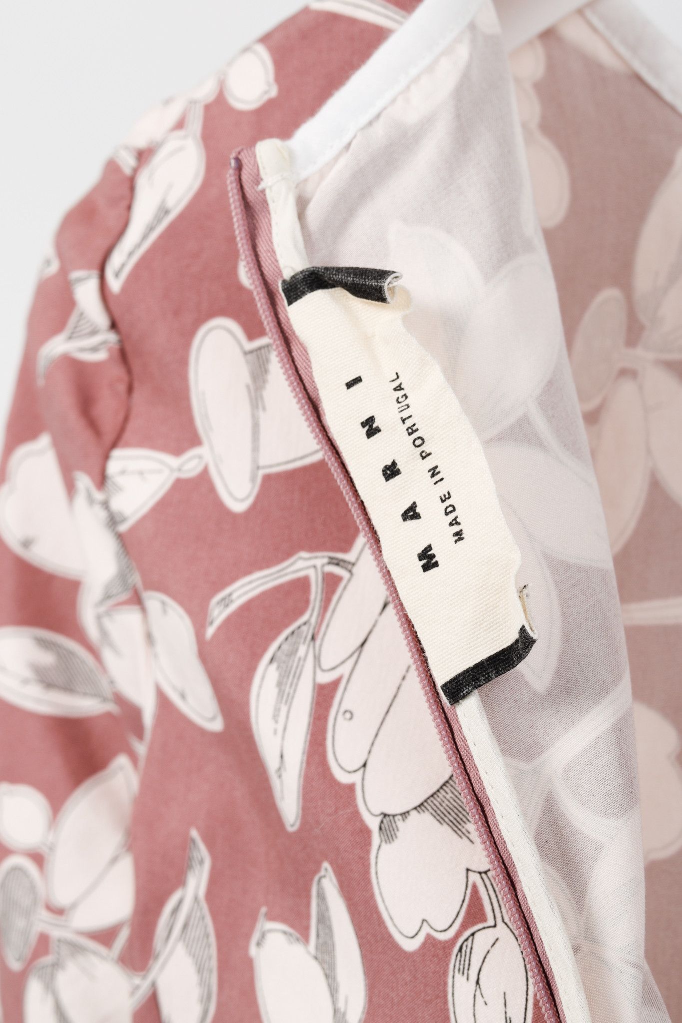 Marni Marni Mauve Cotton & Silk Floral-Print Asymmetrical Top Size XS / US 0-2 / IT 36-38 - 7 Thumbnail