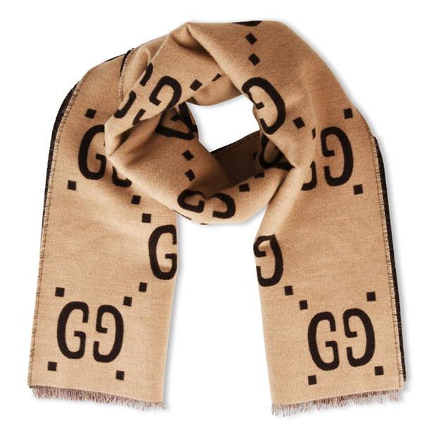 Gucci GUCCI Men'S Jacquard Wool Gg Scarf Size ONE SIZE - 1 Thumbnail