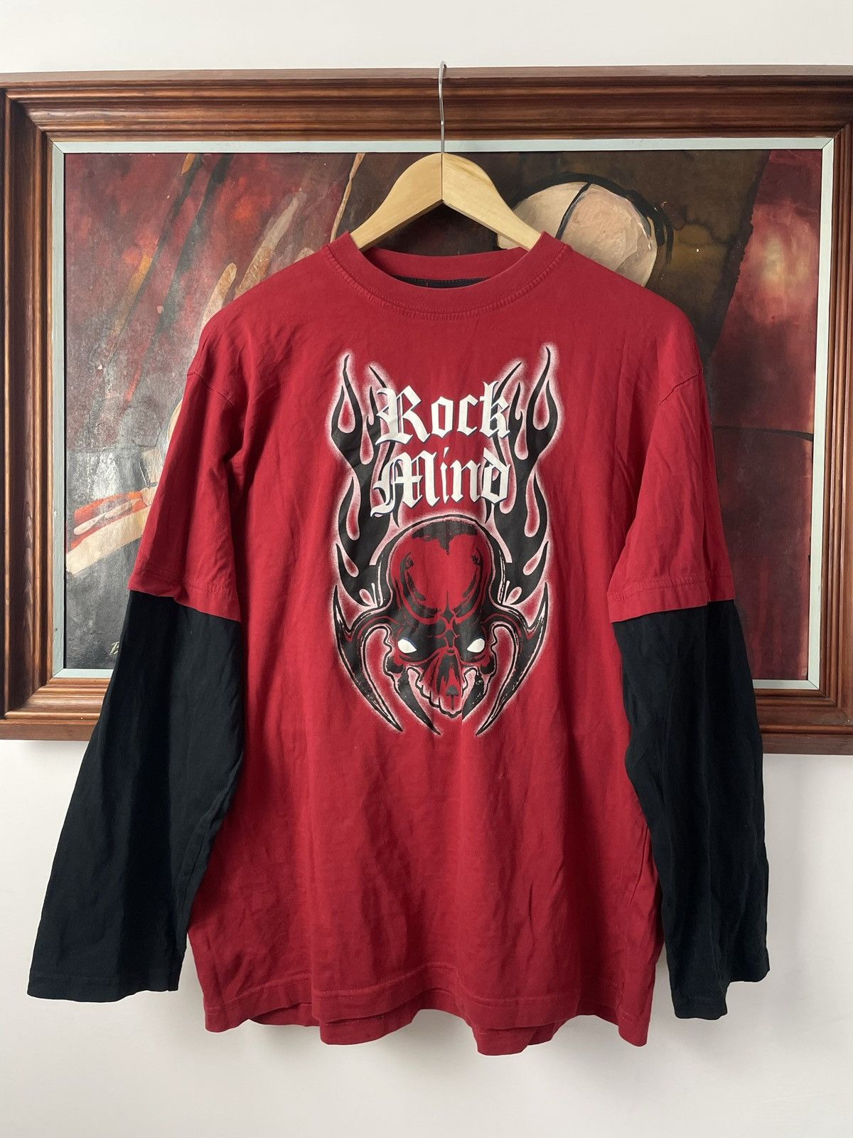 Vintage Vintage Y2k Avant Garde Tribal Emo Longsleeve Rock Mind Hype Size US M / EU 48-50 / 2 - 1 Thumbnail