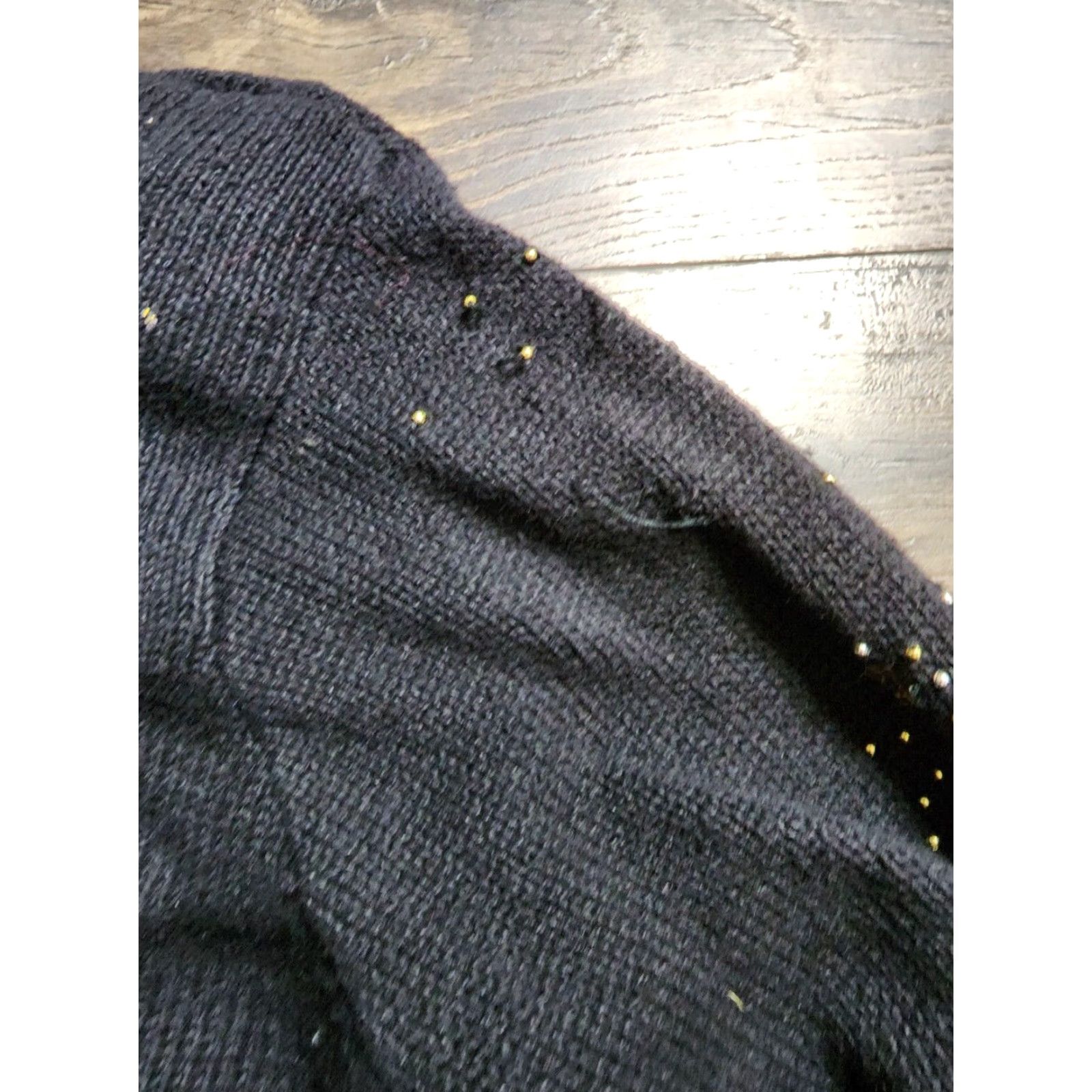 Vintage VINTAGE DESIGNERS ORIGINALS STUDIO Ugly Christmas Sweater Cardigan Womens Med Black Size M / US 6-8 / IT 42-44 - 3 Thumbnail