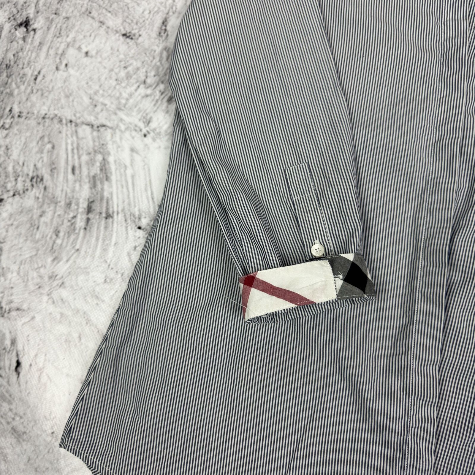 Burberry Burberry Brit Women's Black White Striped Button-Up Shirt S Size S / US 4 / IT 40 - 6 Thumbnail