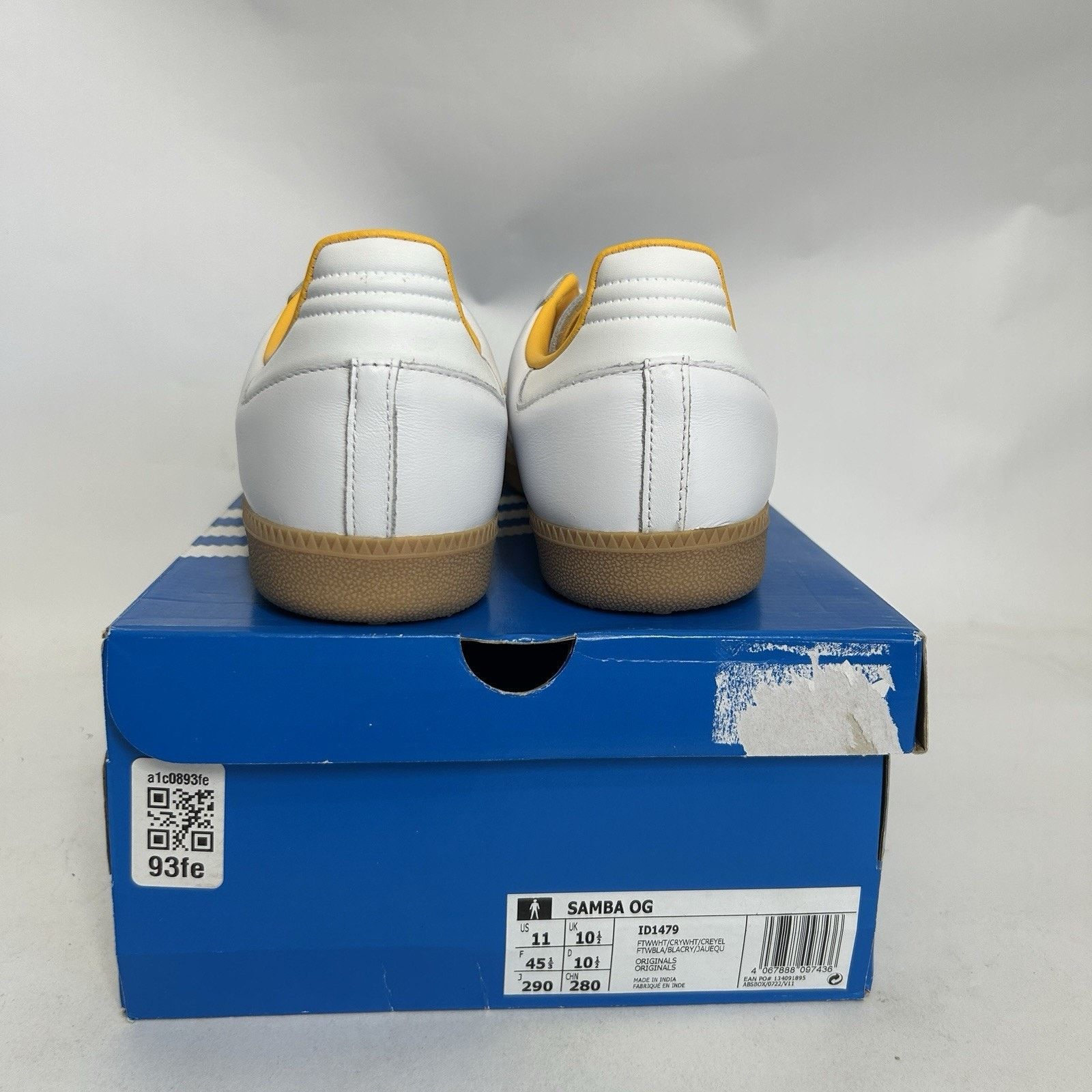 Adidas Adidas Originals Samba OG “White Crew Yellow” ID1479 Size US 11 / EU 44 - 4 Thumbnail