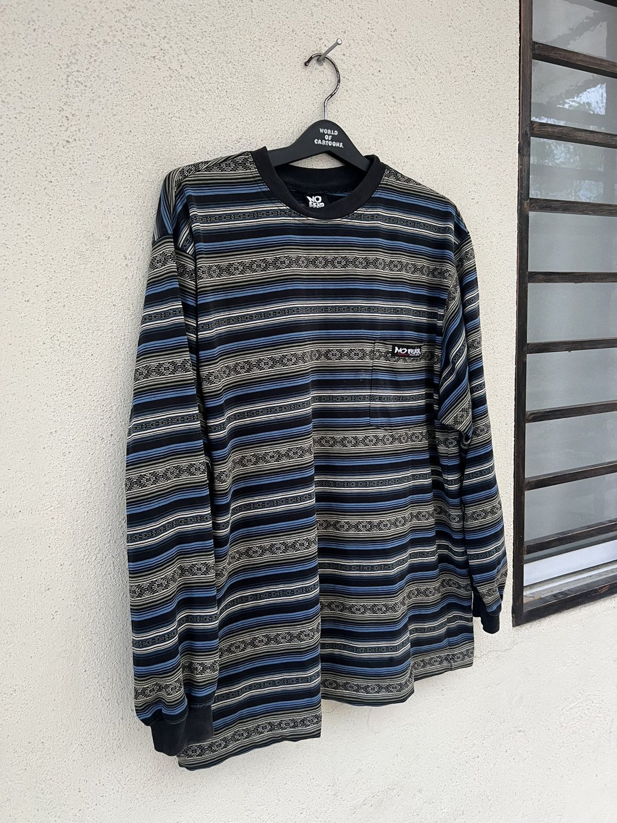 No Fear Vintage 90s NO FEAR Multi Stripes Long Sleeve t shirt Size US XL / EU 56 / 4 - 10 Thumbnail