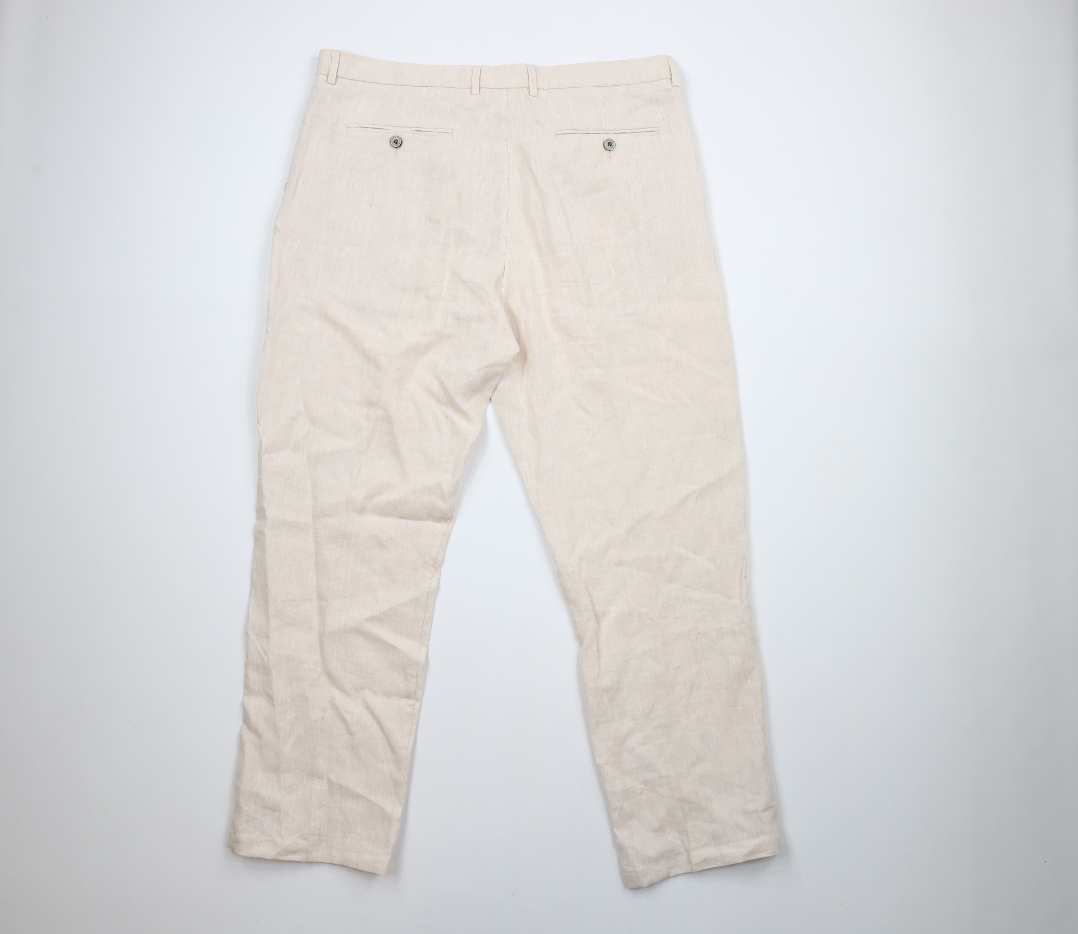 Vintage Vintage 90s Streetwear Linen Blend Harem Beach Pants Beige Size US 36 / EU 52 - 10 Thumbnail