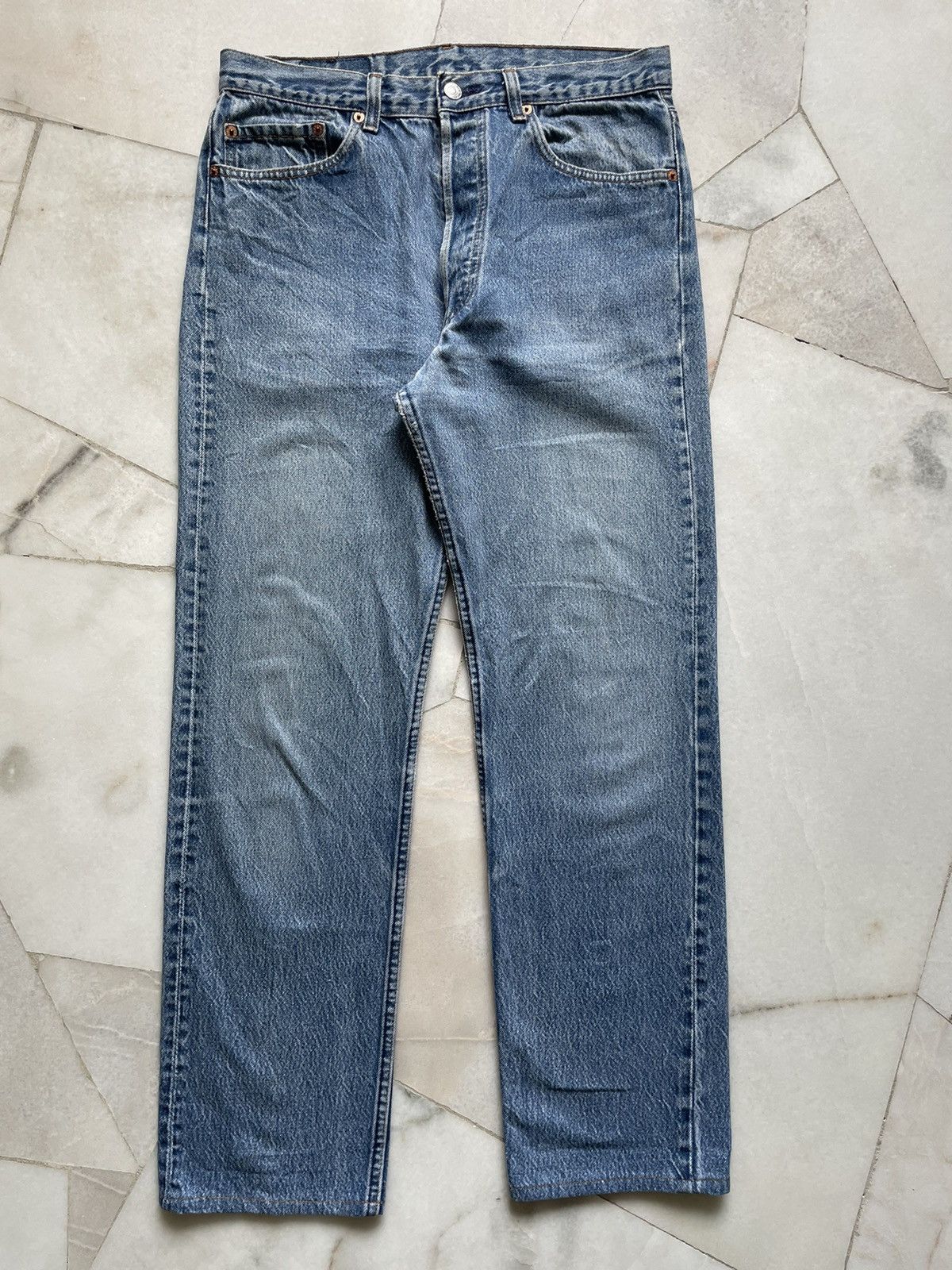 Levi's Vintage 80s Levis 501 light blue washed Jeans 32x30 Size US 32 / EU 48 - 1 Thumbnail