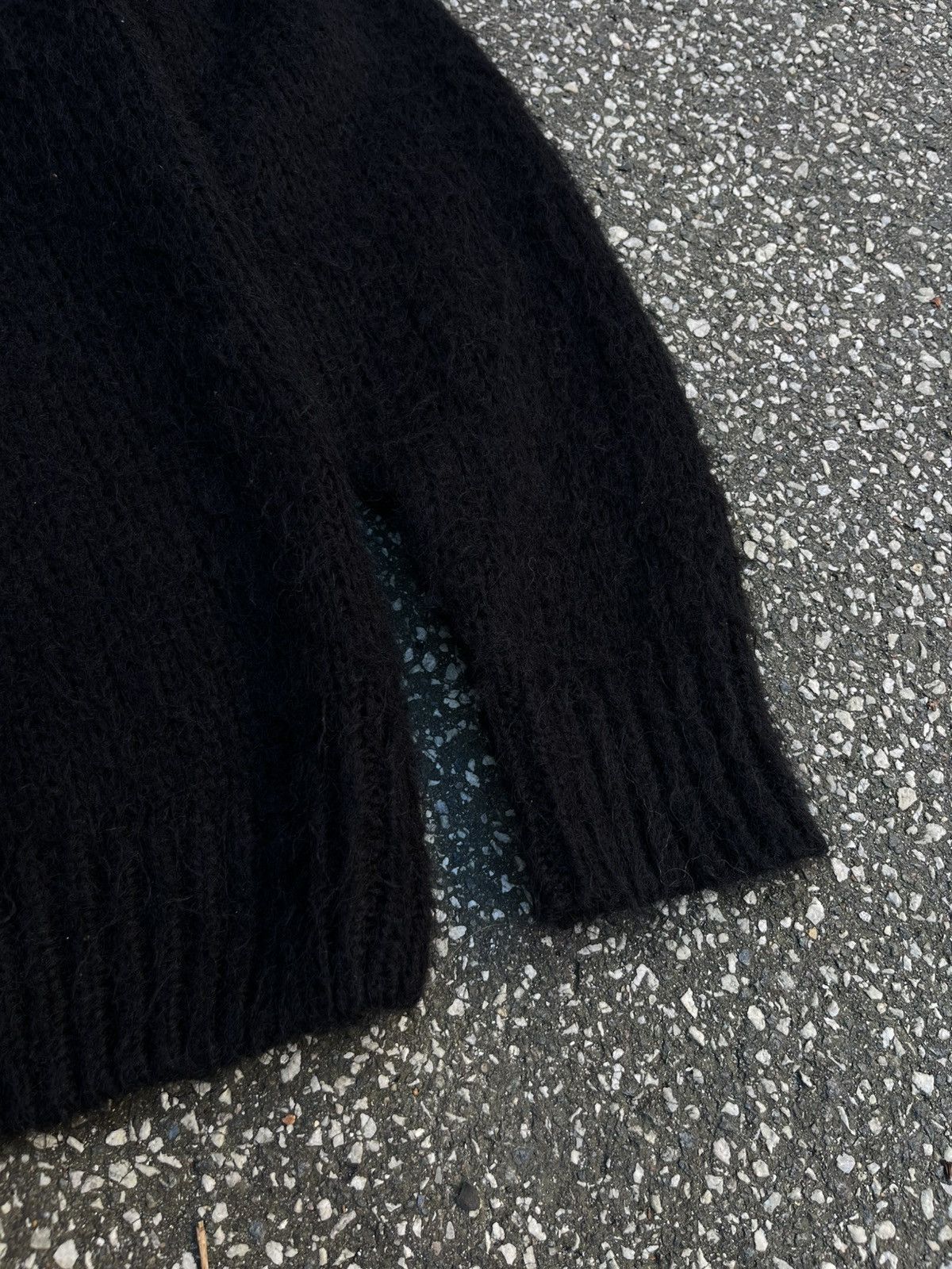 Saint Laurent Paris Saint Laurent Mohair Knit Sweater Black M Size US M / EU 48-50 / 2 - 2 Thumbnail