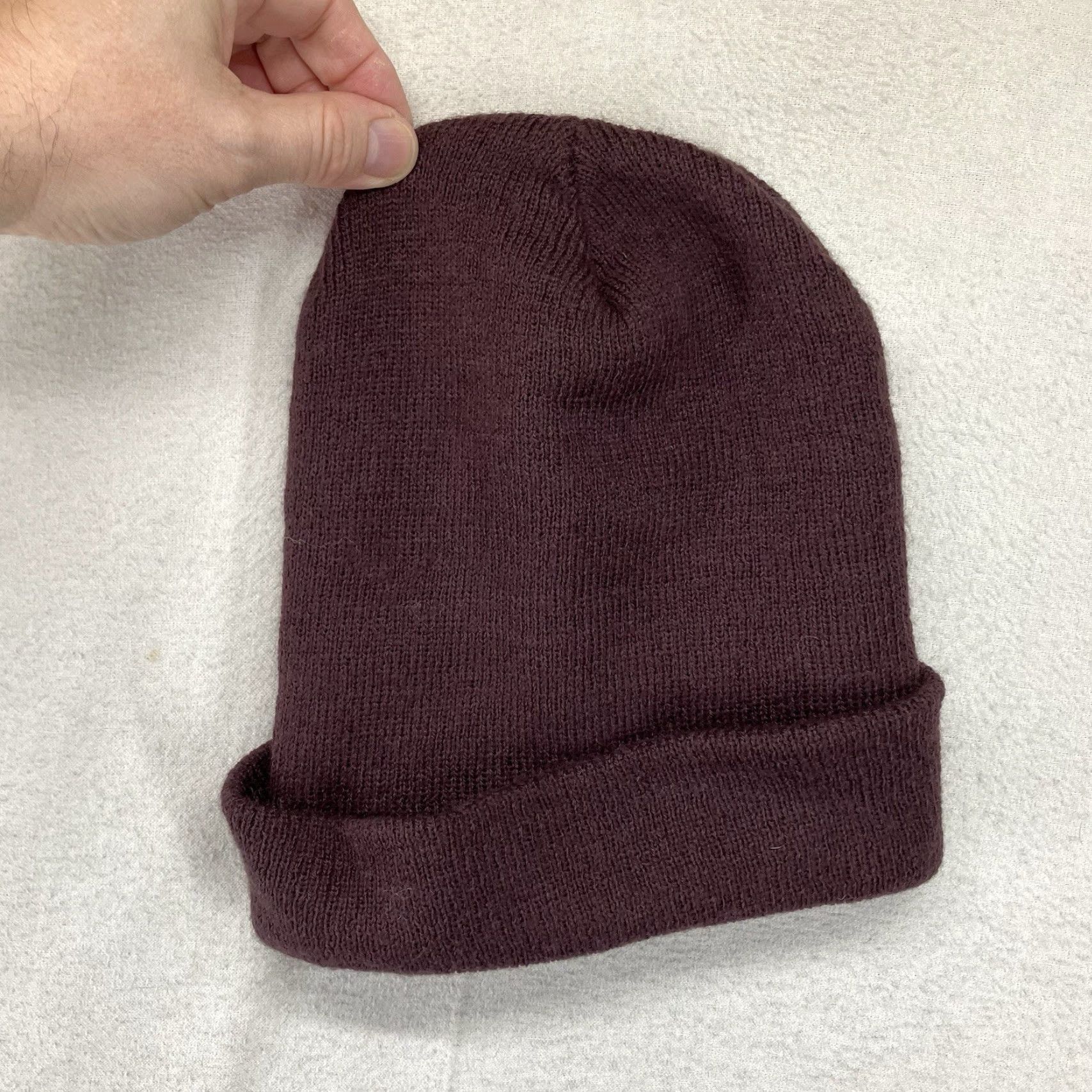 Carhartt Carhartt Beanie Hat Mens One Size Red Acrylic Knit Cuffed Winter Cold Weather Knit Solid Classic Outdoor Ski Beanie Mens Size ONE SIZE - 3 Thumbnail